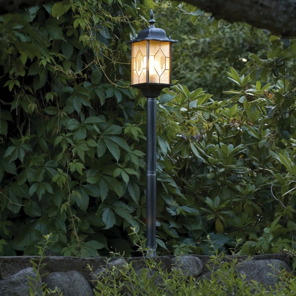 Konstsmide Milano Single Post Light - Black