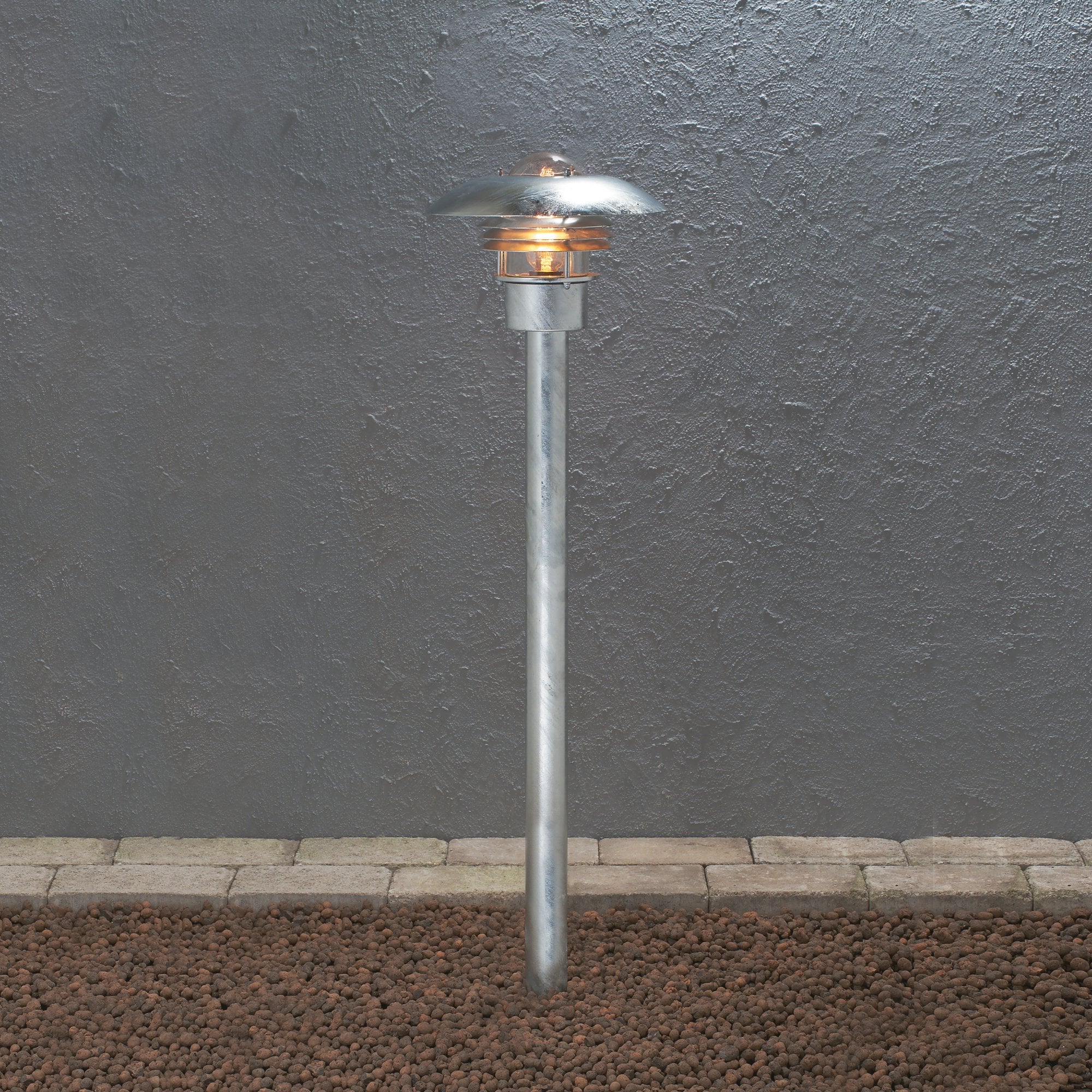 Konstsmide Modena Pathway Lantern - Galvanised Steel