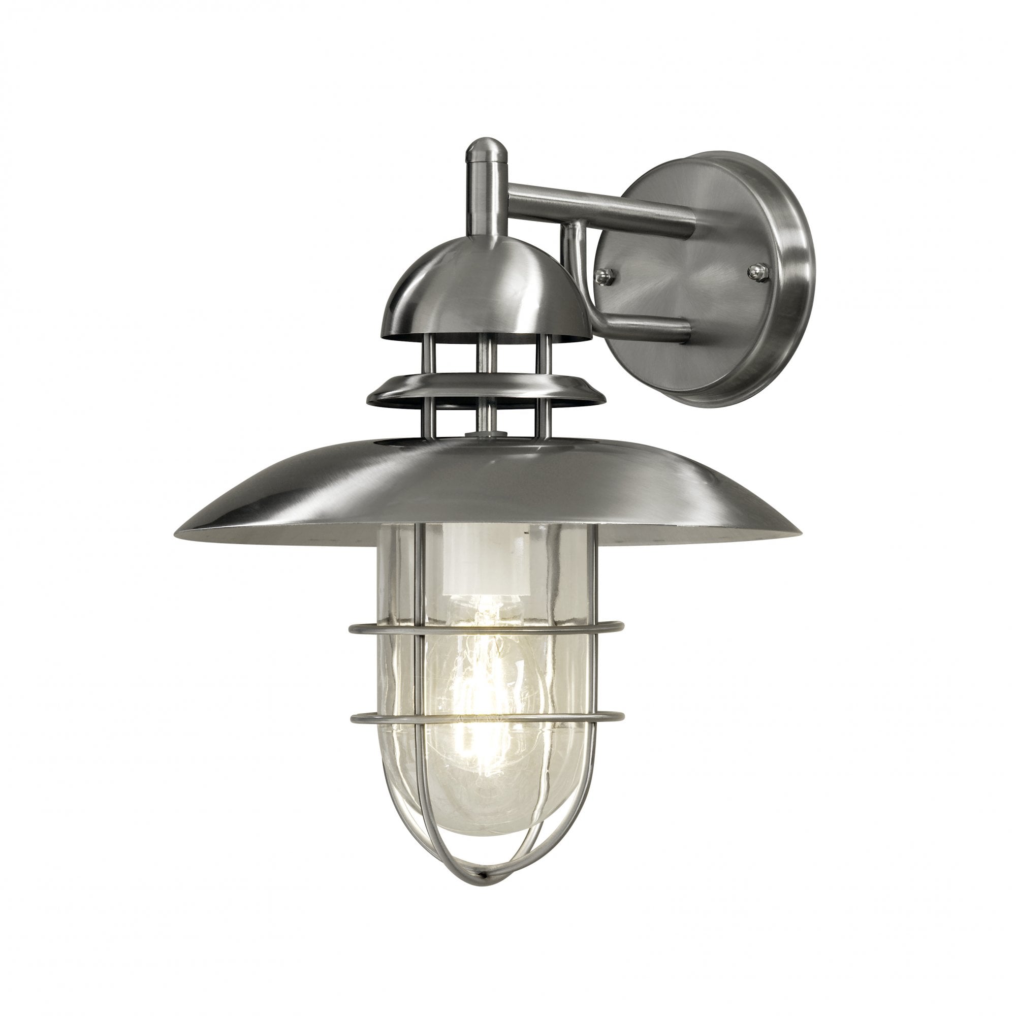 Konstsmide Sorrento Down Wall Light - Stainless Steel