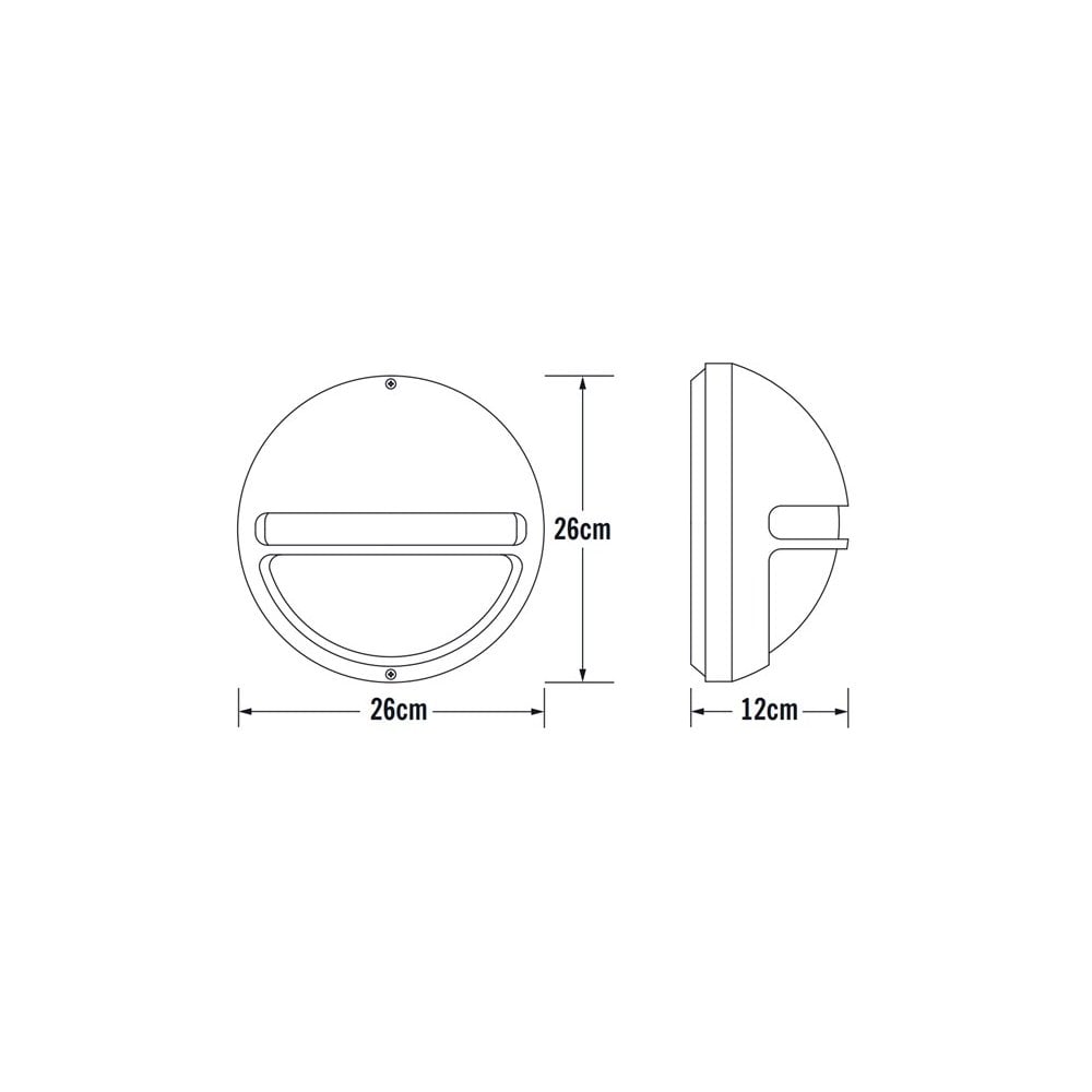 Konstsmide Torino Round Flush Fitting - Aluminium