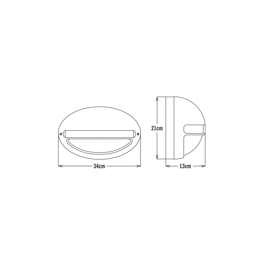 Konstsmide Torino Oval Flush Fitting - Aluminium
