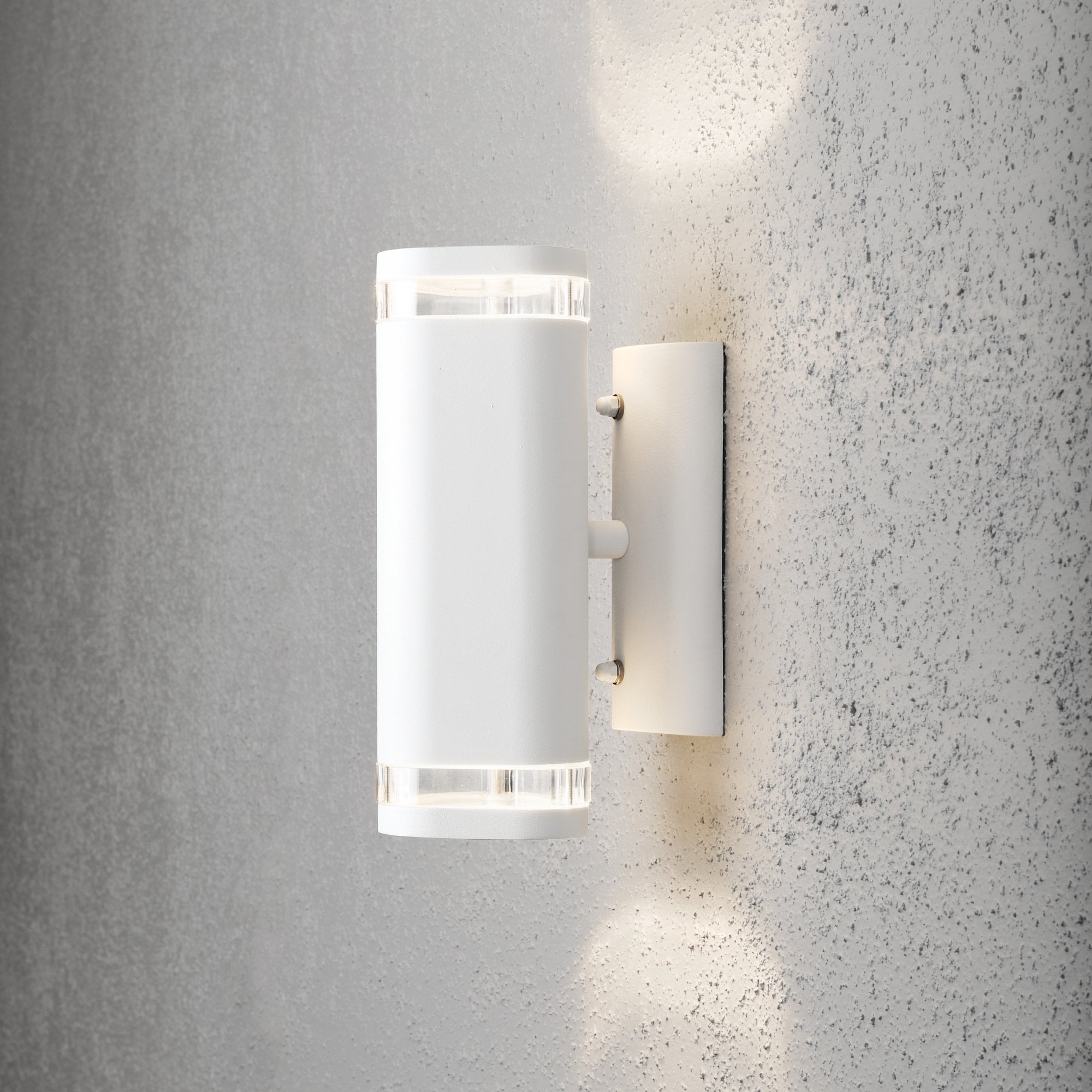 Konstsmide Modena Single Ring Up/Down Wall Light - Matt White