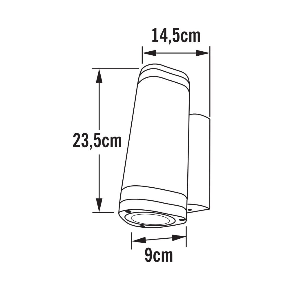 Konstsmide Modena Single Ring Up/Down Wall Light - Galvanised