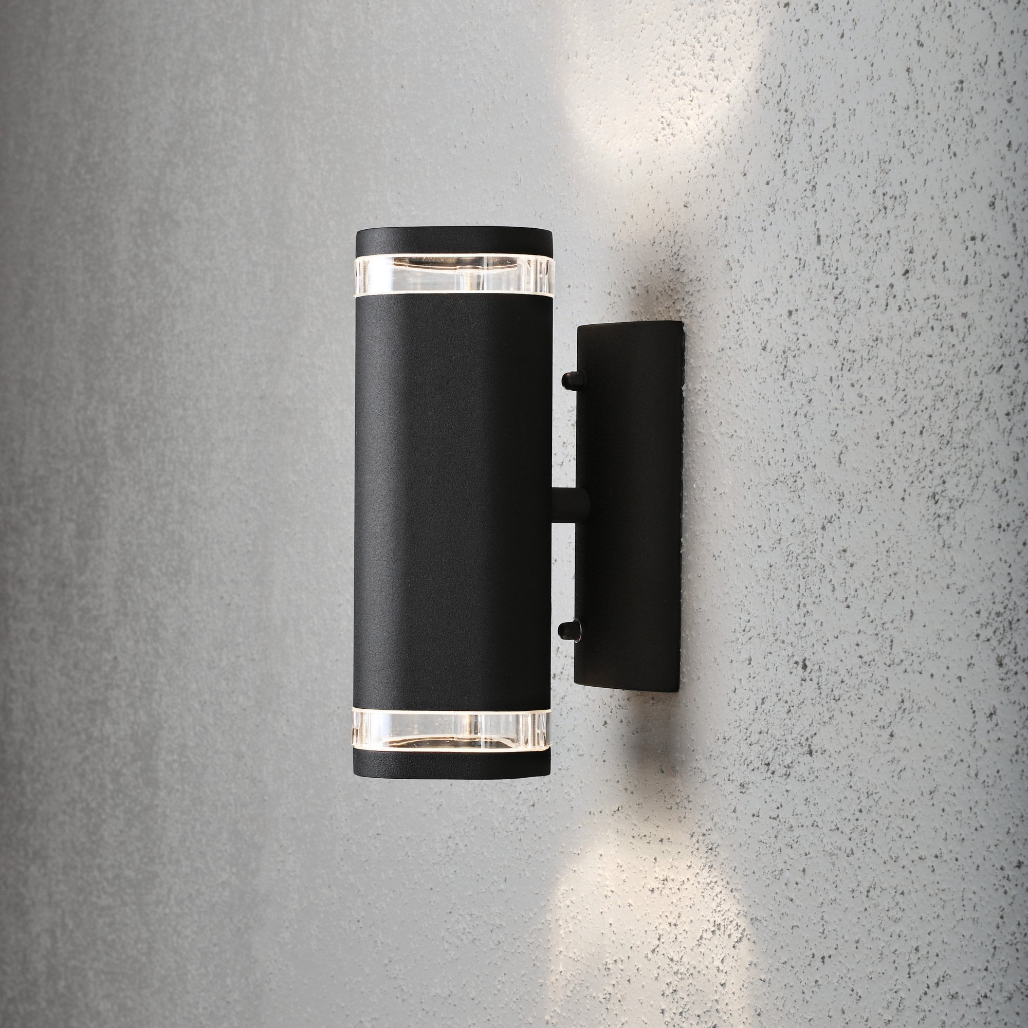 Konstsmide Modena Single Ring Up/Down Wall Light - Black