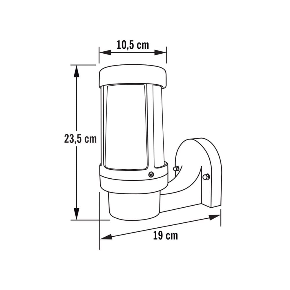 Konstsmide Siena Wall Light - Matt Black