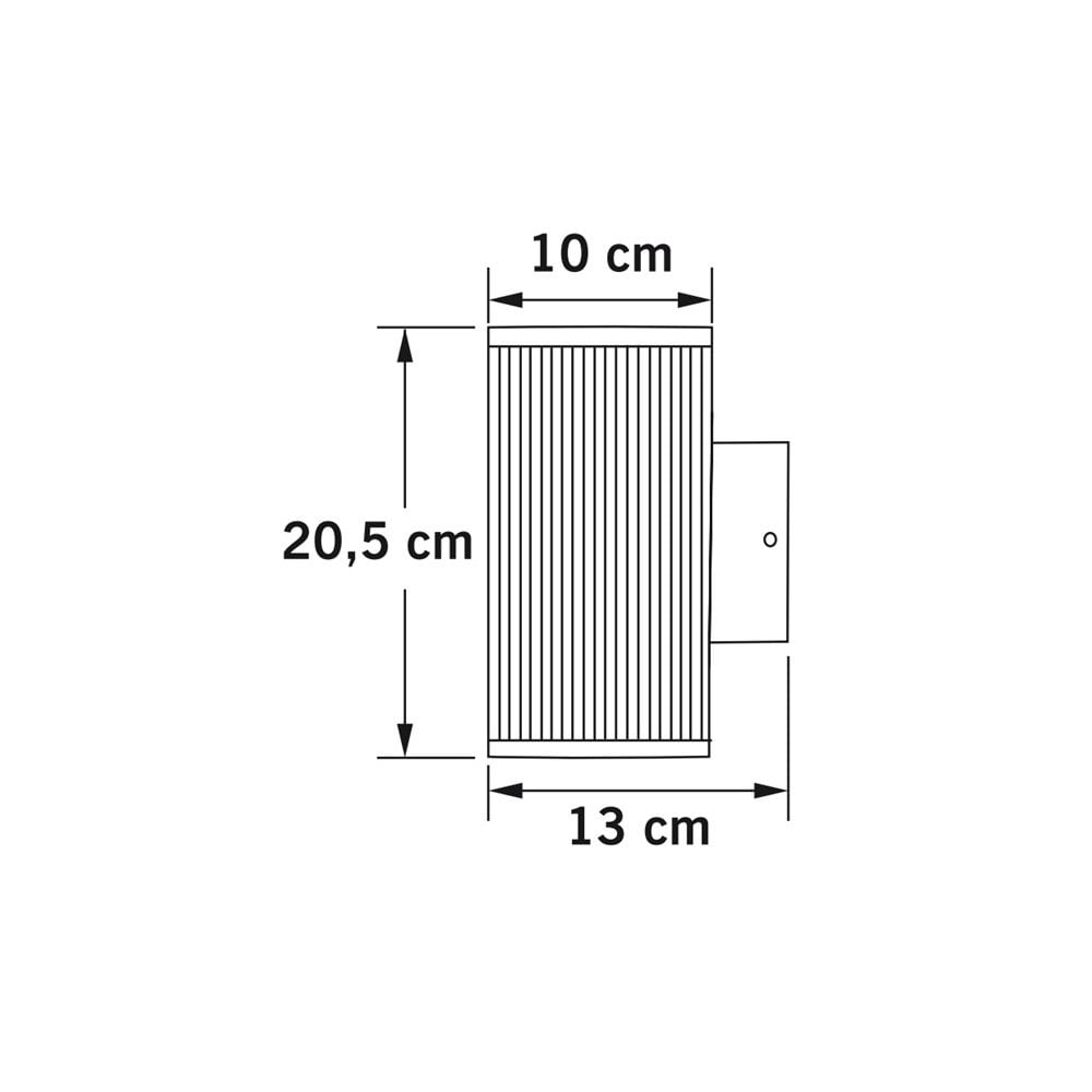 Konstsmide Siracusa Up/Down Wall Light - Grey
