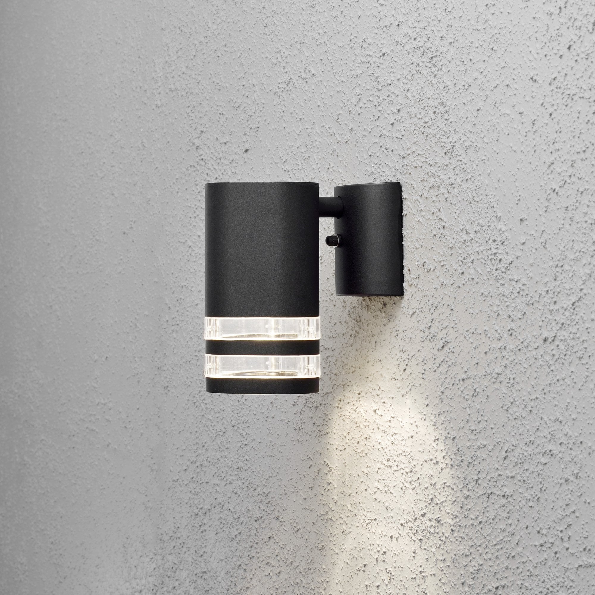 Konstsmide Modena Double Ring Down Wall Light - Matt Black