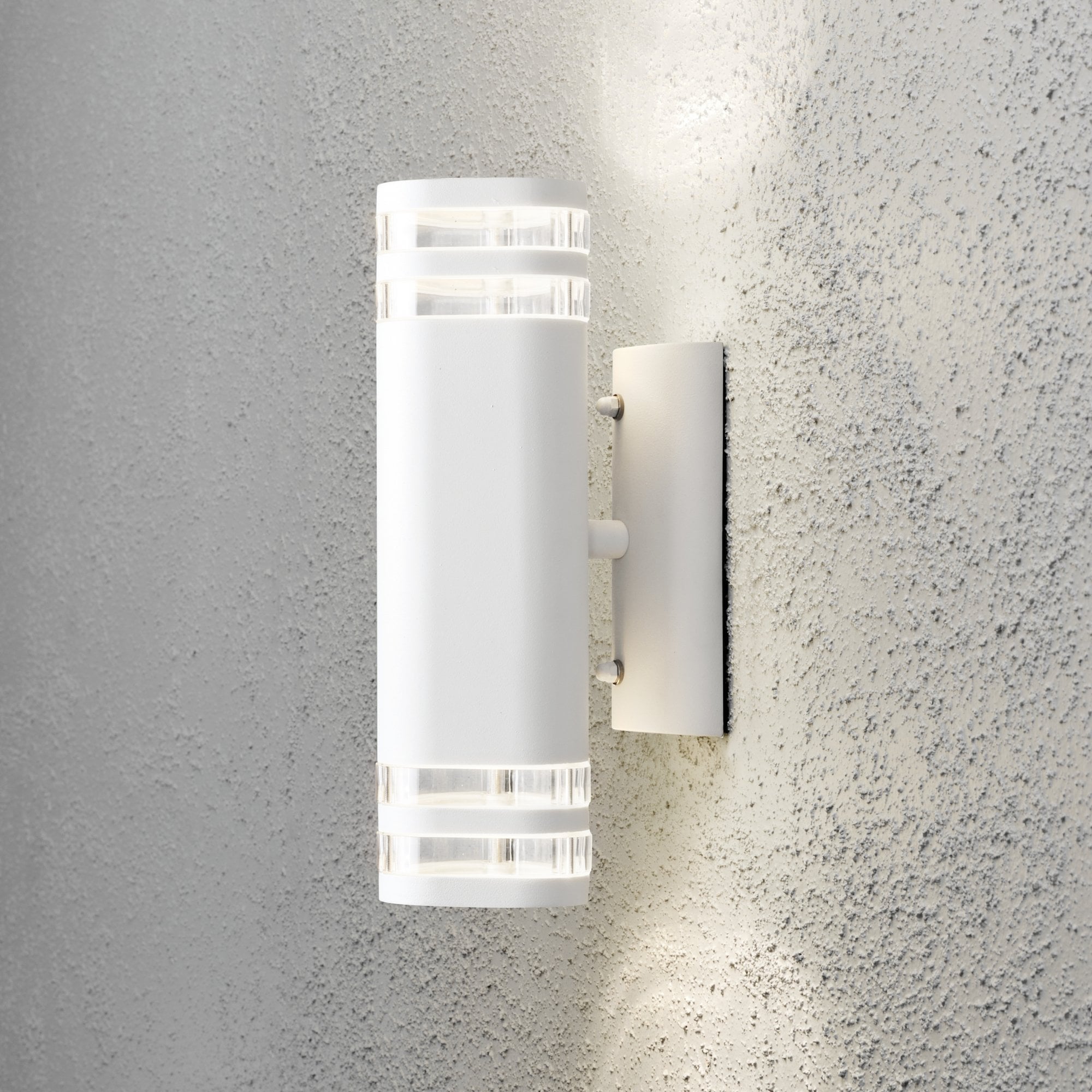 Konstsmide Modena Double Ring Up/Down Wall Light - Matt White