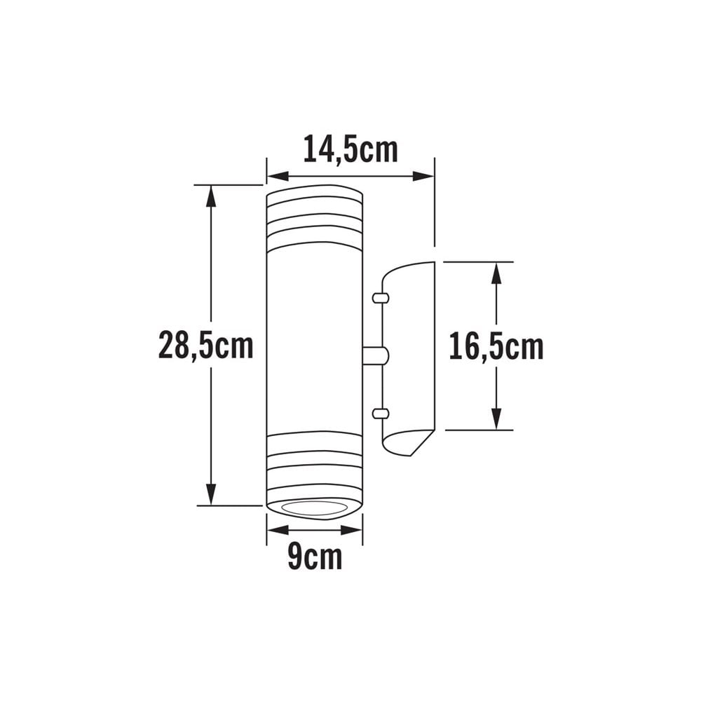 Konstsmide Modena Double Ring Up/Down Wall Light - Matt White