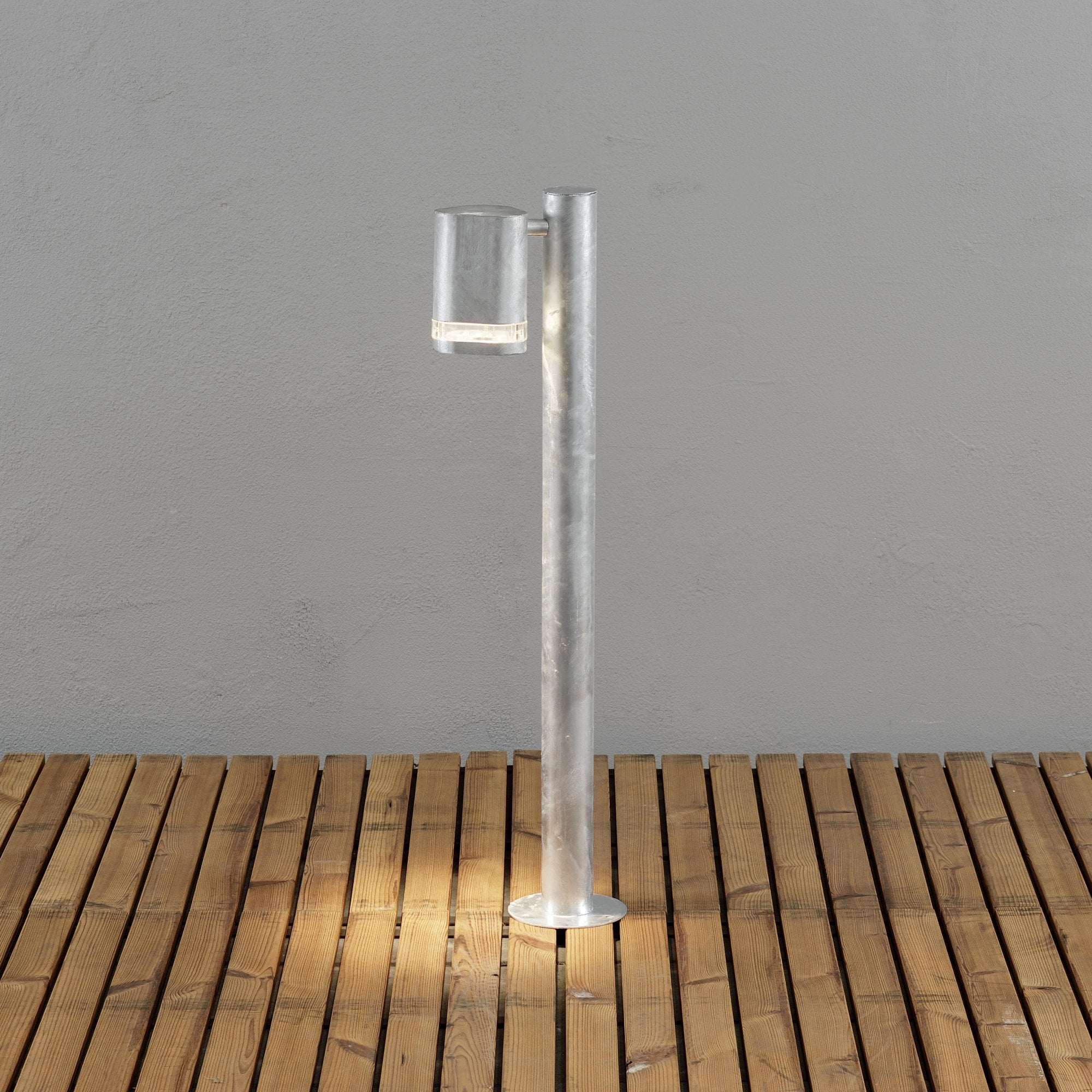 Konstsmide Modena Short Post Light - Galvanised