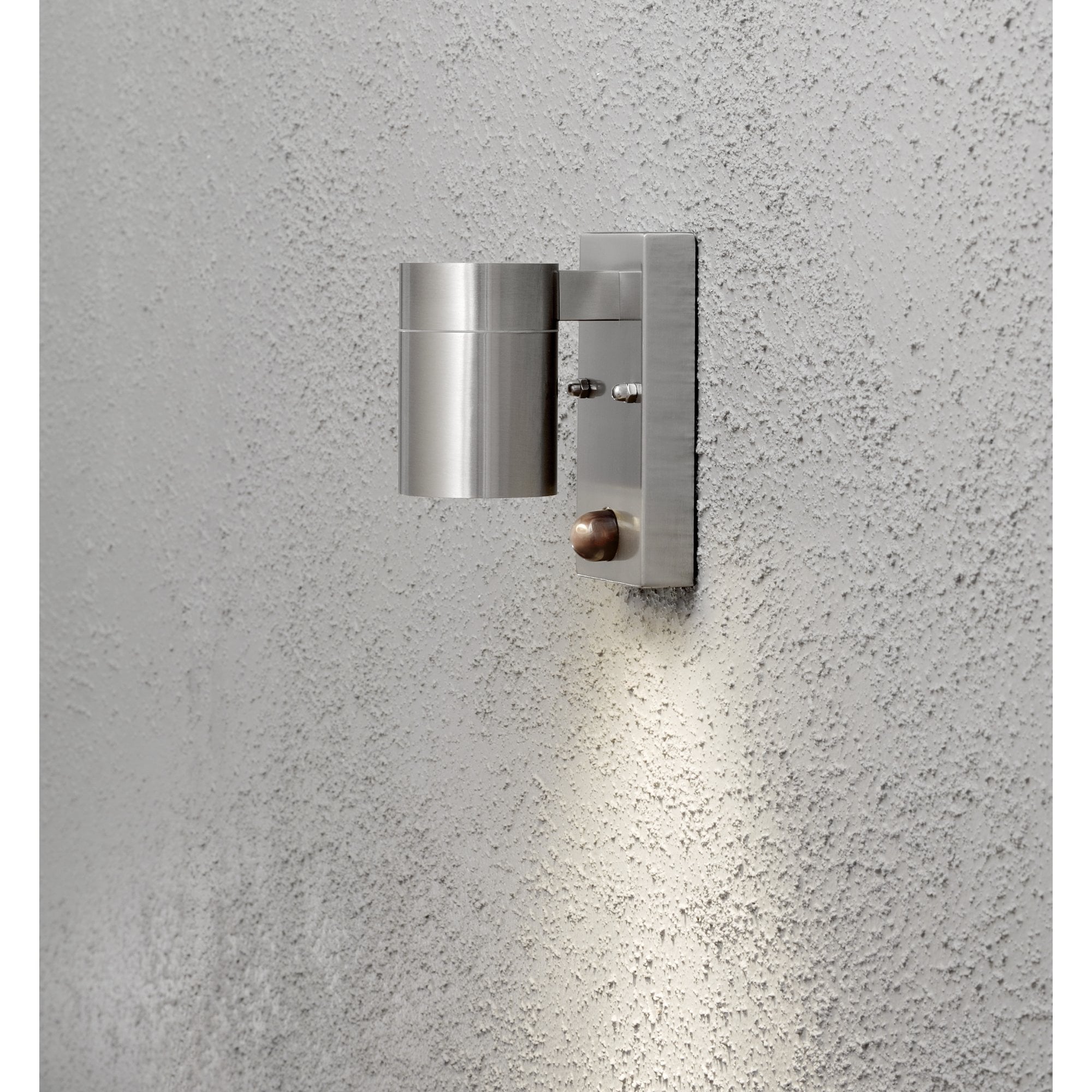 Konstsmide Modena Down Wall Light with PIR - Stainless Steel