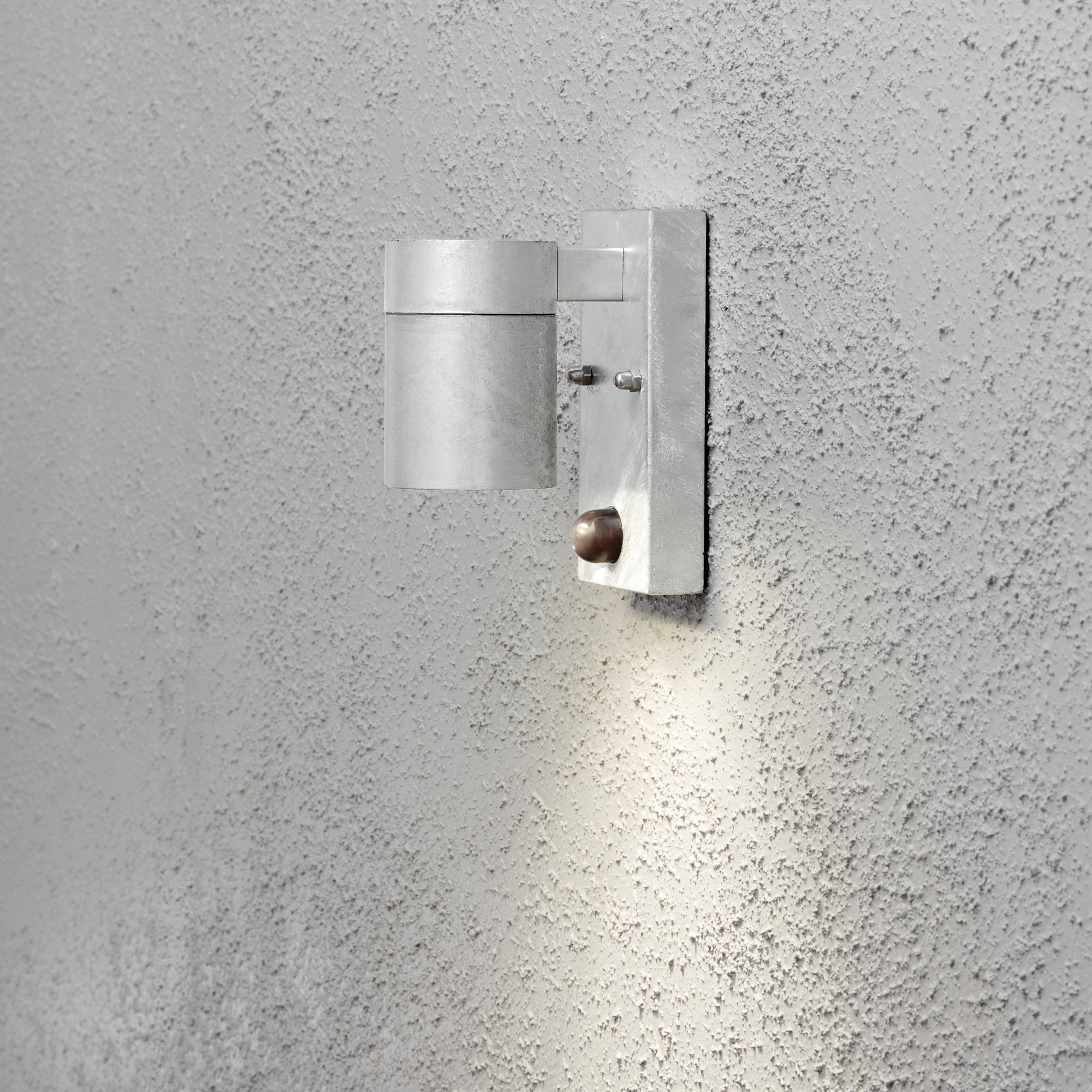Konstsmide Modena Down Wall Light with PIR - Galvanised