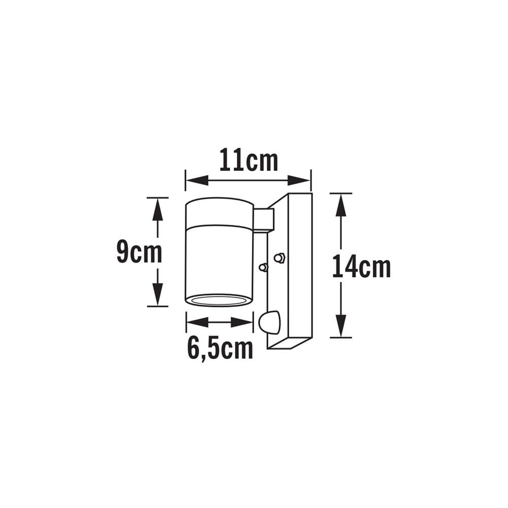 Konstsmide Modena Down Wall Light with PIR - Galvanised