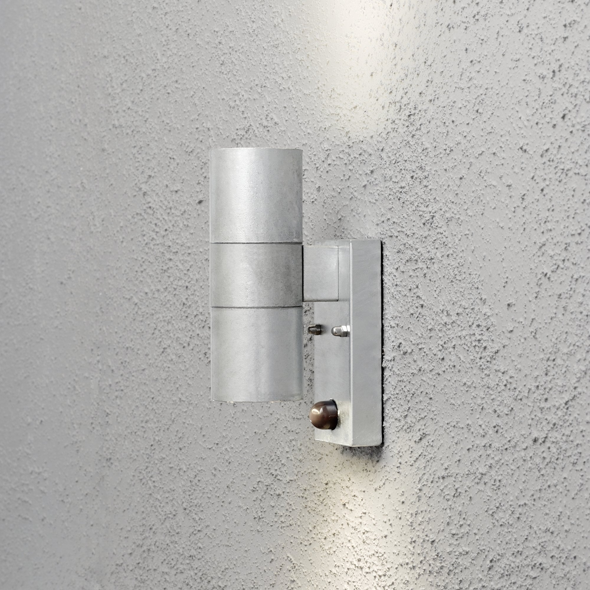 Konstsmide Modena Up/Down Wall Light with PIR - Galvanised