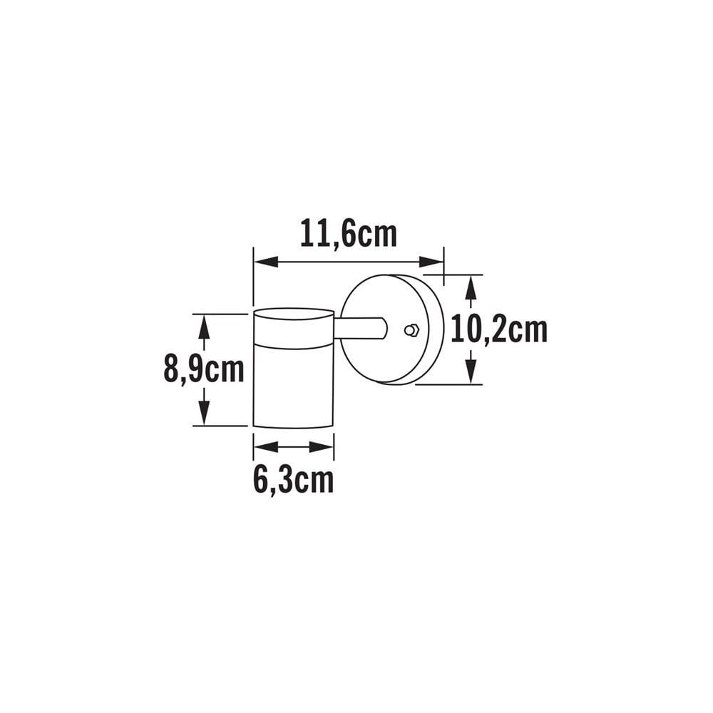 Konstsmide Modena 9cm Down Wall Light - Galvanised Steel