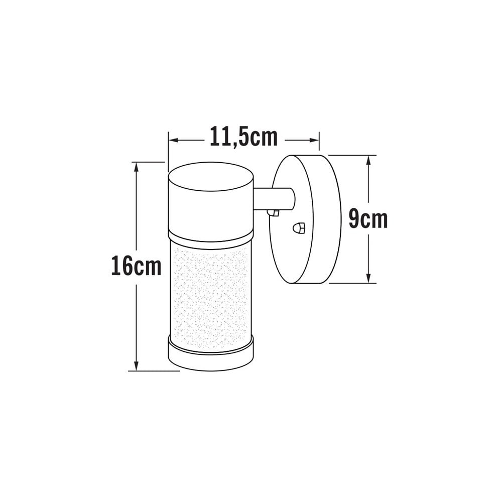 Konstsmide Modena Down Wall Light - Stainless Steel with Opal Glass