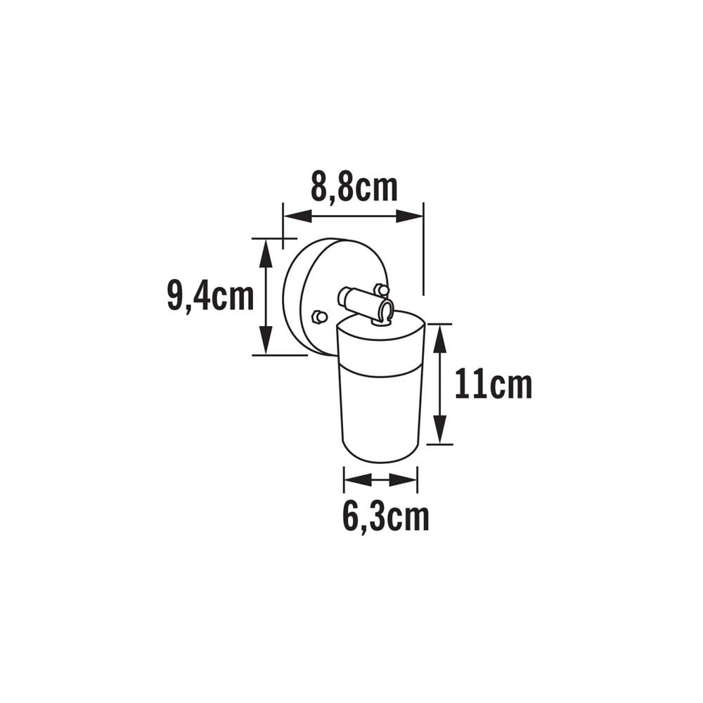 Konstsmide Modena Adjustable Wall Light - Matt Black