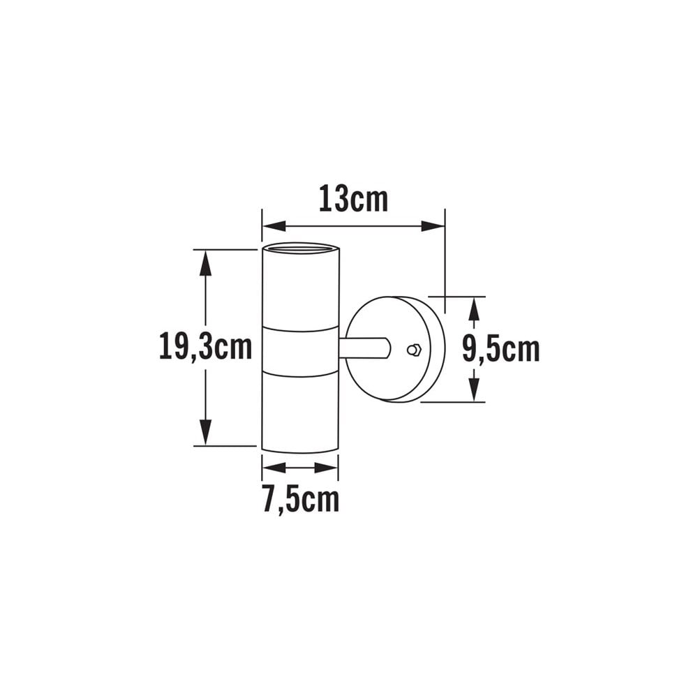 Konstsmide Modena 19.5cm Up/Down Wall Light - Matt Black