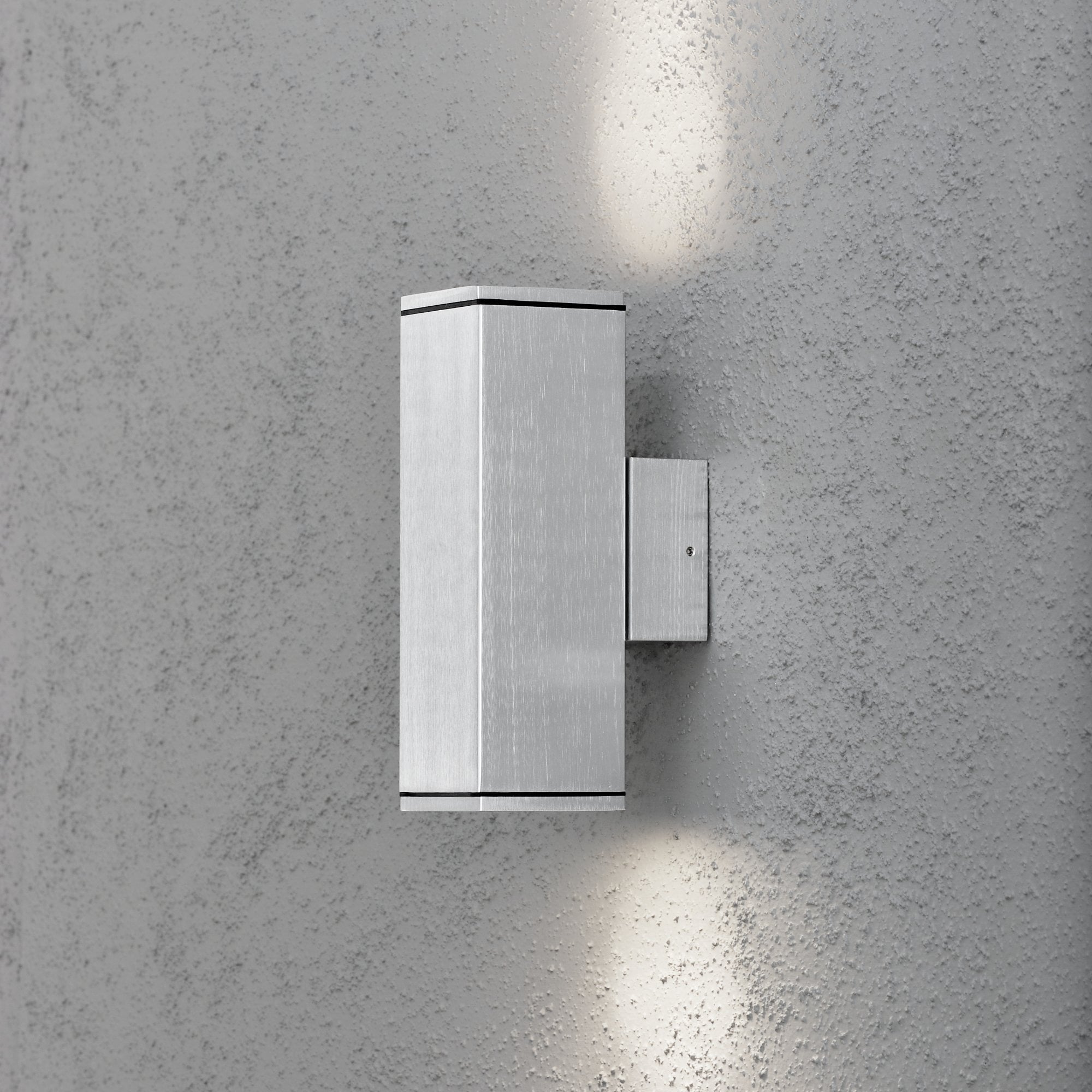 Konstsmide Monza Up/Down Wall Lamp - Aluminium