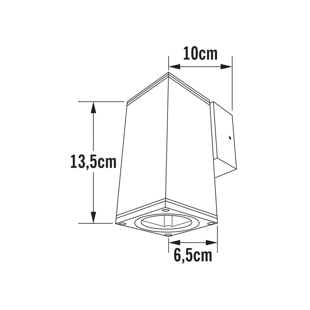 Konstsmide Monza Down Wall Lamp - Aluminium
