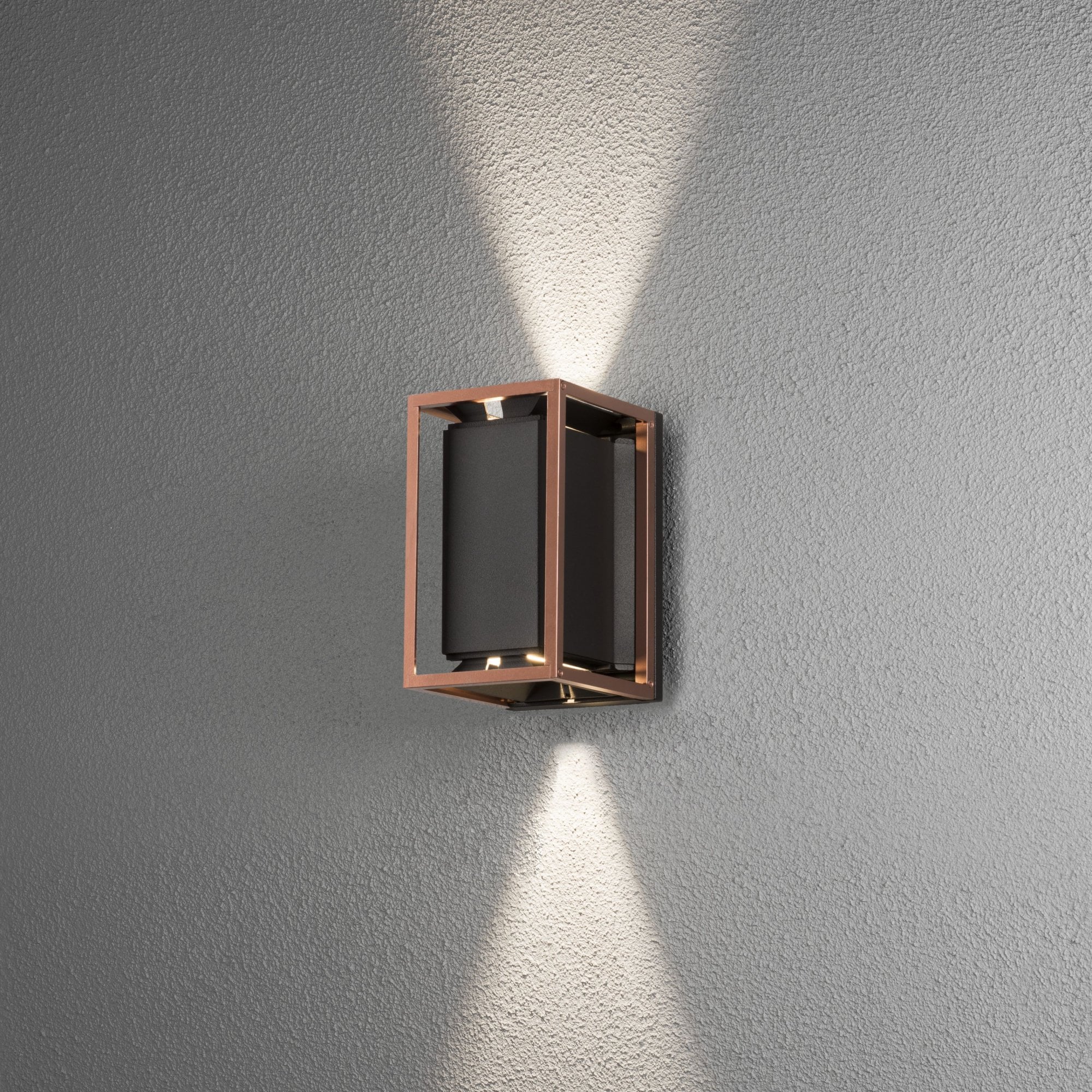 Konstsmide Vale Wall Light - Black & Copper
