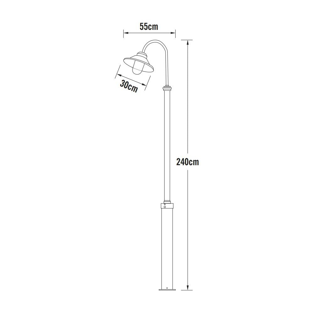 Konstsmide Vega LED Lampost (With Taurus Column) - Matt Black