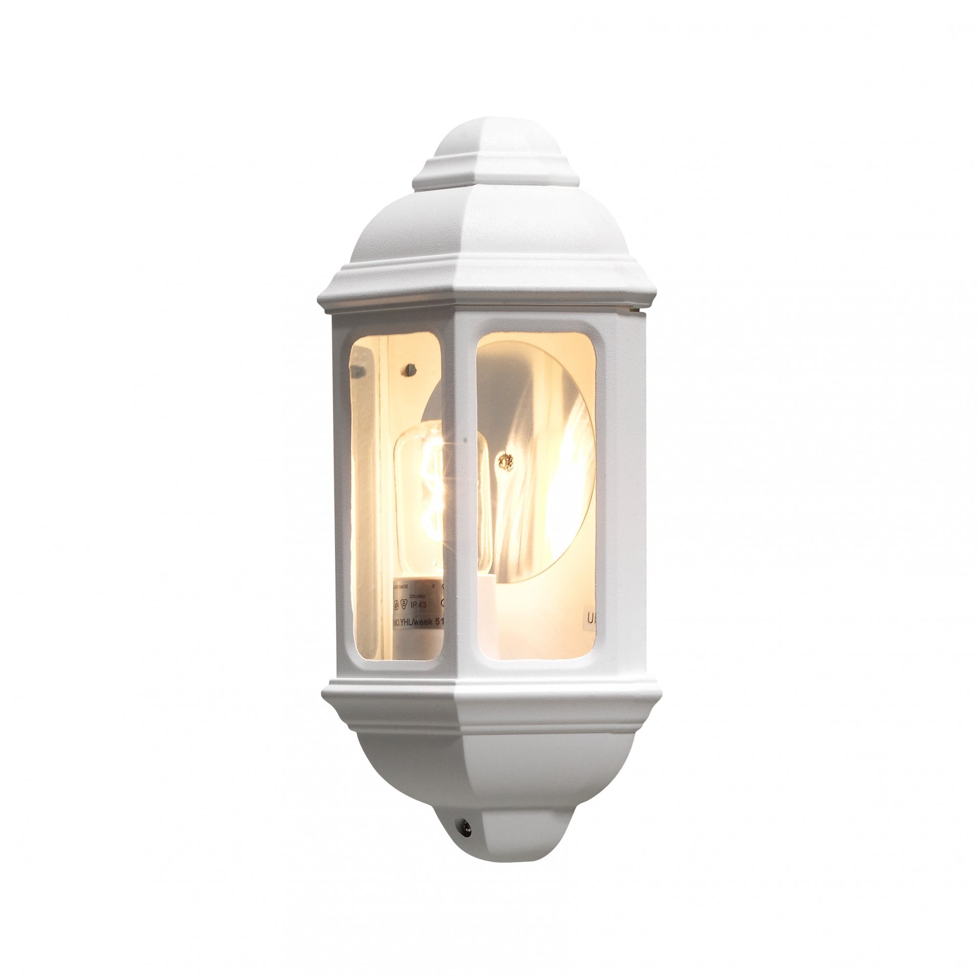 Konstsmide Cagliari Flush Half Lantern - Matt White