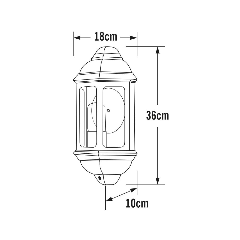 Konstsmide Cagliari Flush Half Lantern - Green
