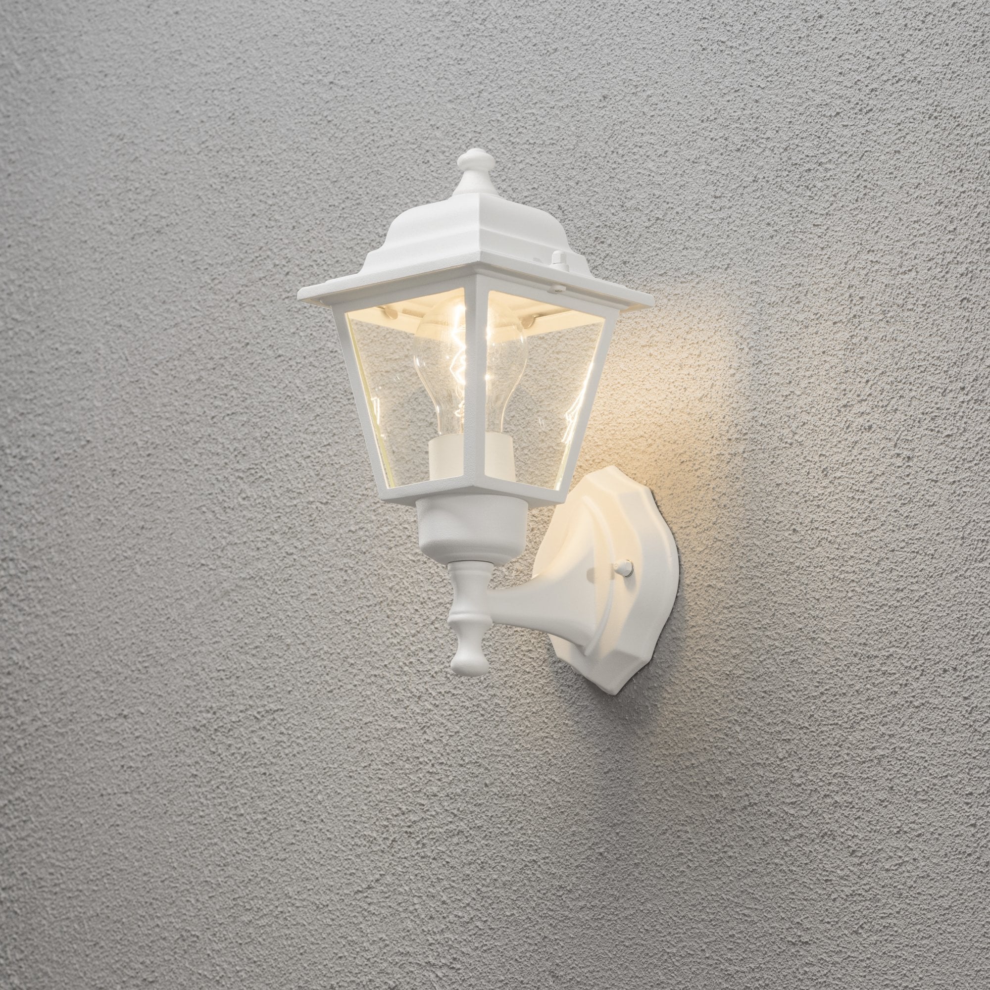 Konstsmide Budget Up Square Wall Light - Matt White