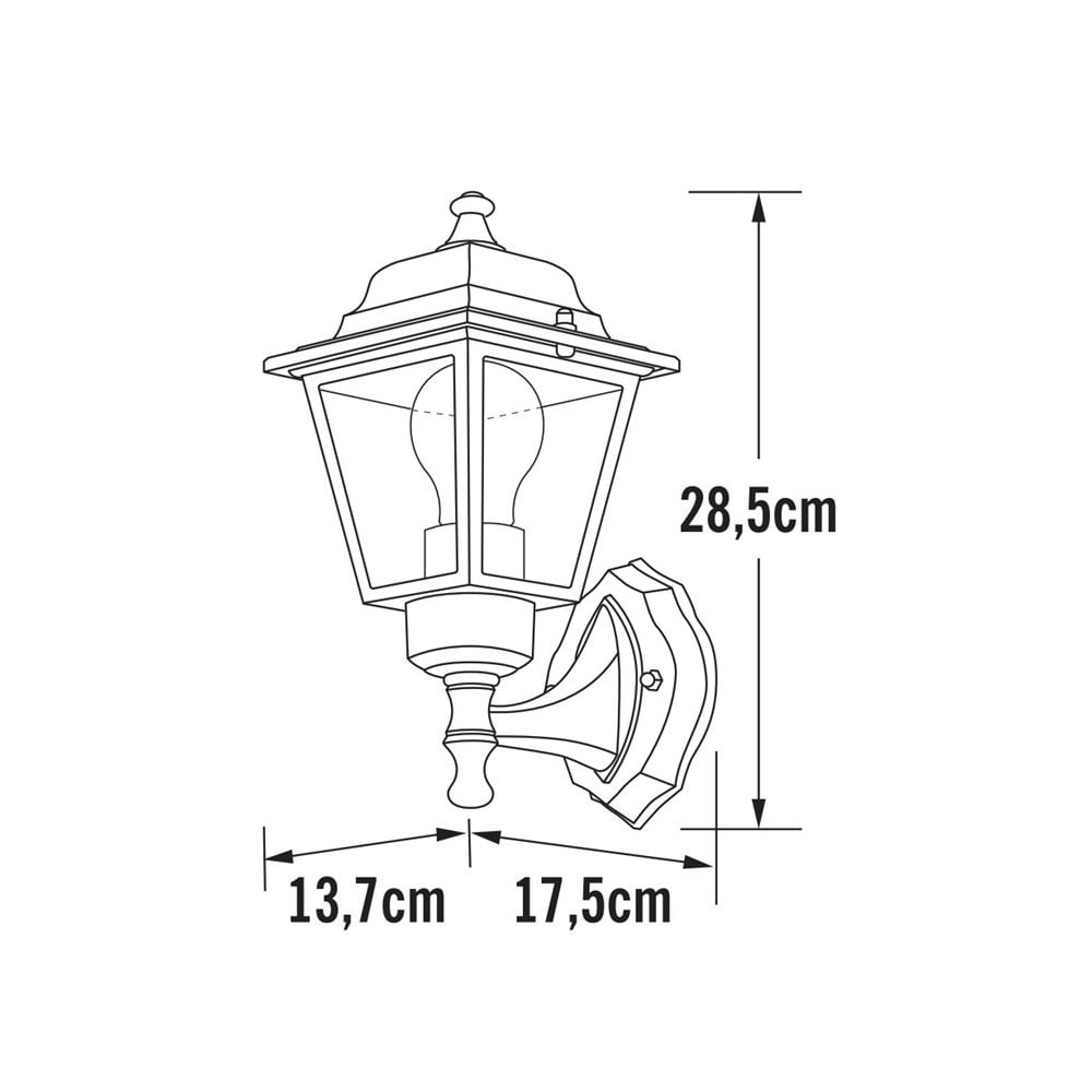 Konstsmide Budget Up Square Wall Light - Matt White