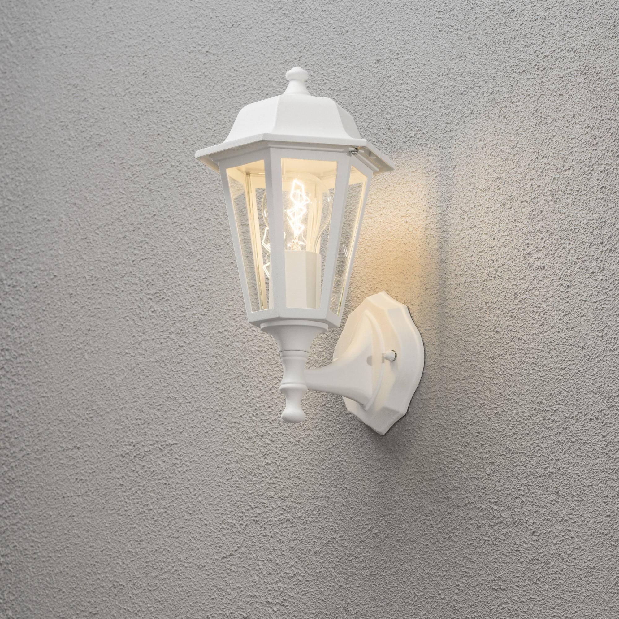 Konstsmide Budget Up Wall Light - Matt White