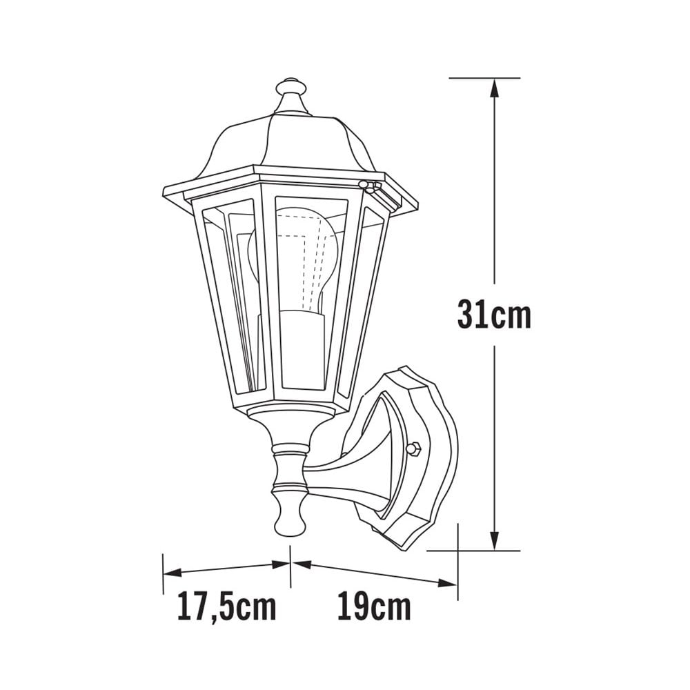 Konstsmide Budget Up Wall Light - Matt White