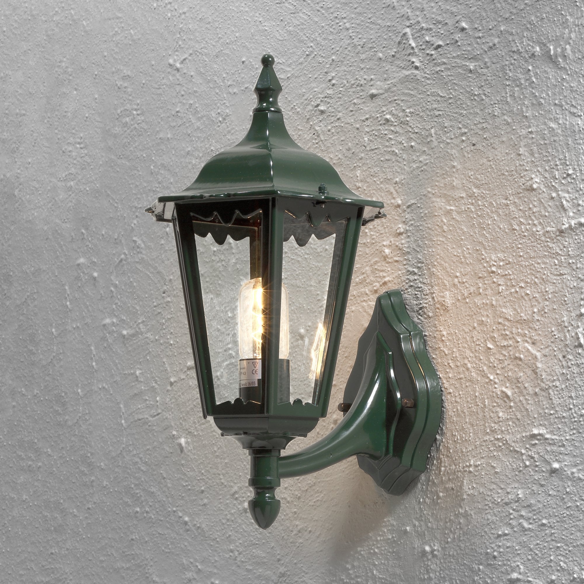 Konstsmide Firenze 45cm Up Wall Light - Green