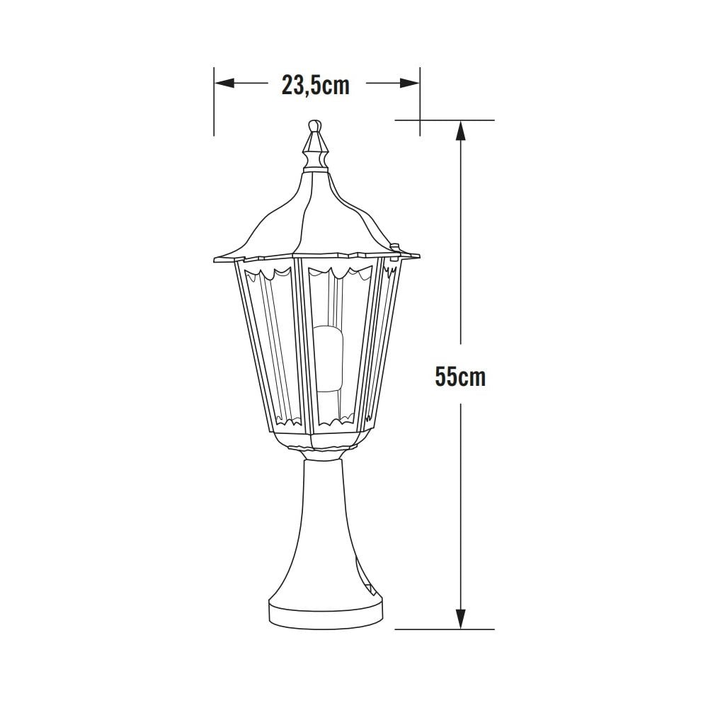 Konstsmide Firenze Post Light - Matt Black