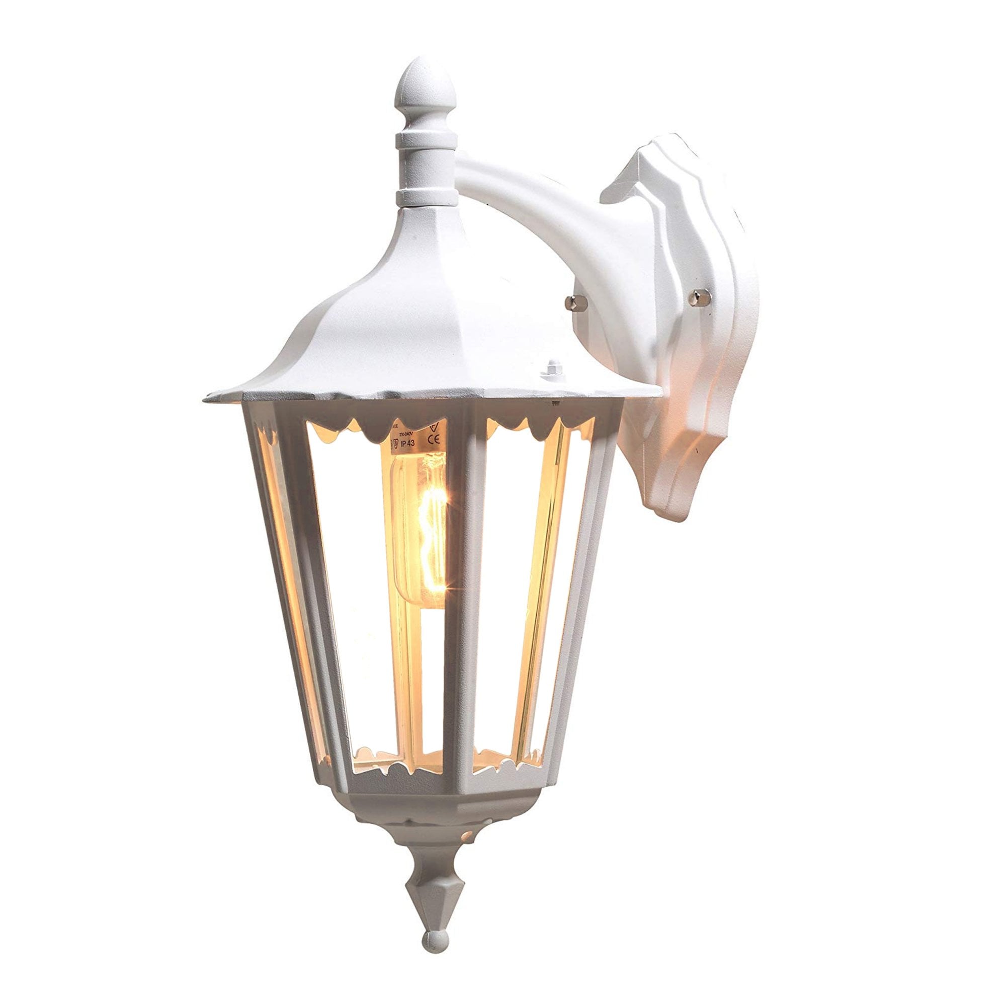 Konstsmide Firenze 45cm Down Wall Light - Matt White