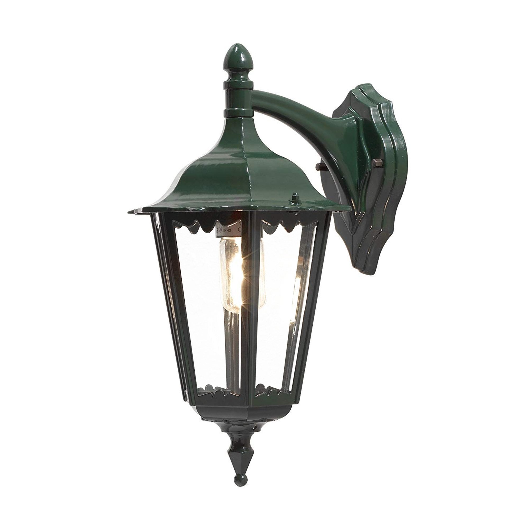 Konstsmide Firenze 45cm Down Wall Light - Green