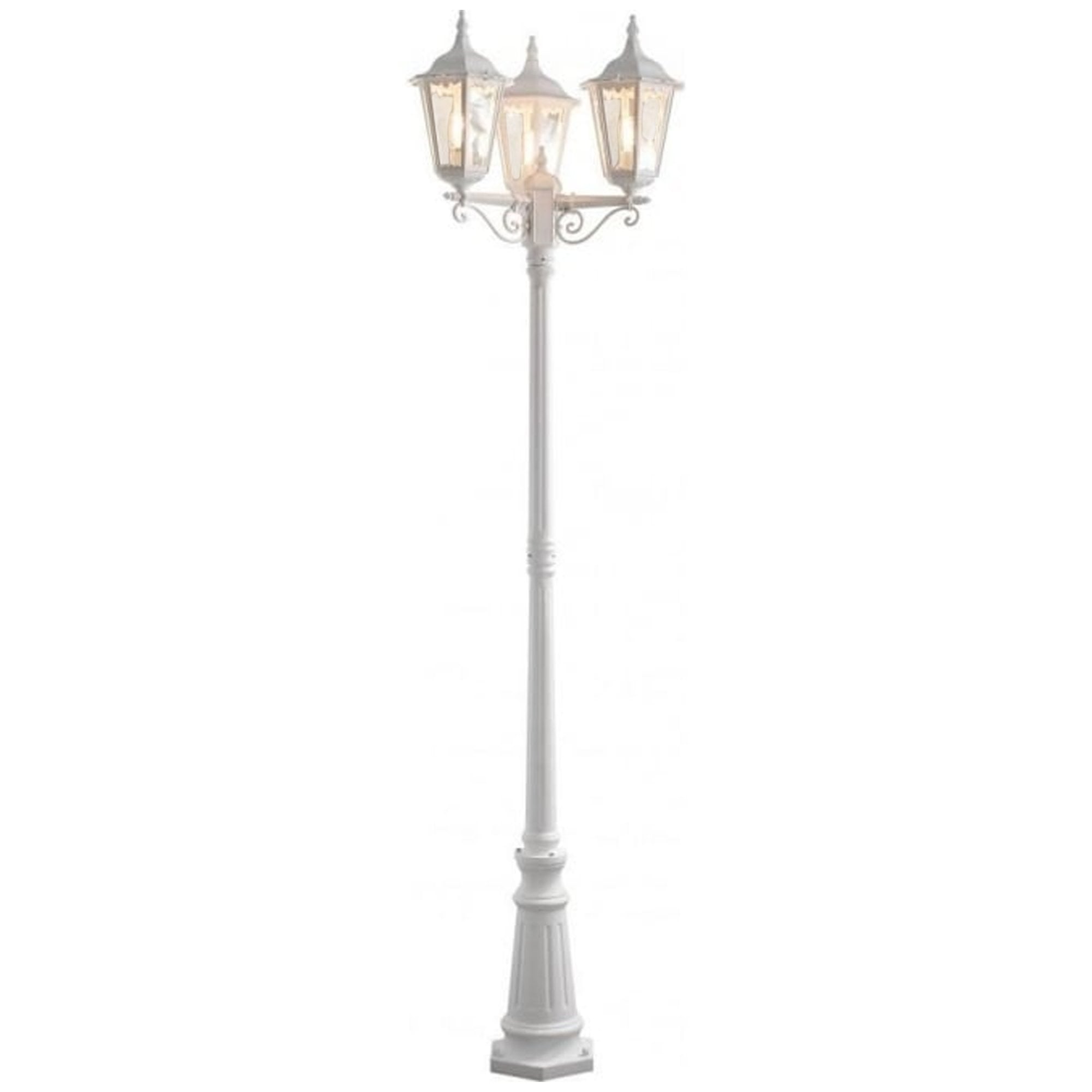 Konstsmide Firenze Triple Head Lampost - Matt White