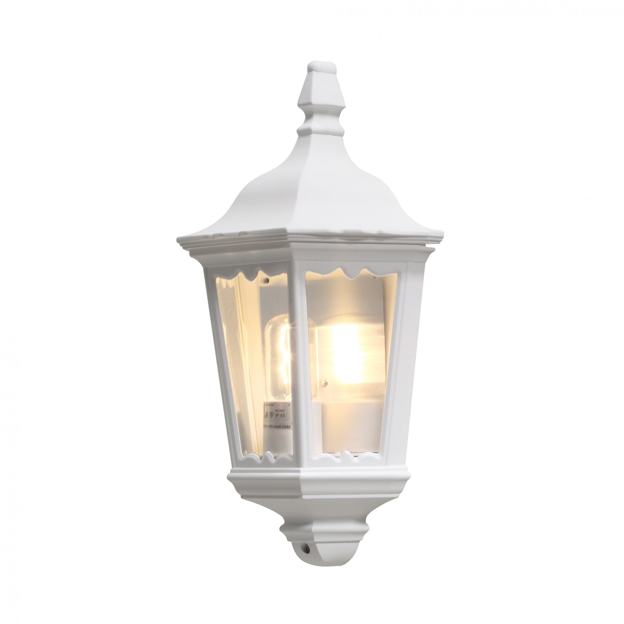 Konstsmide Firenze Flush Half Lantern - Matt White