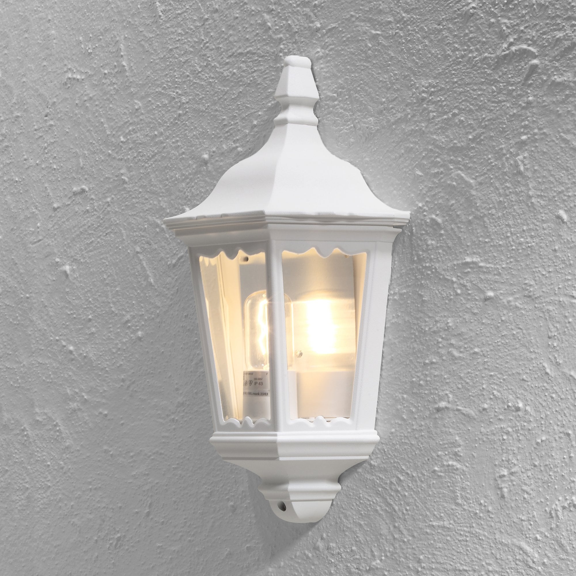 Konstsmide Firenze Flush Half Lantern - Matt White