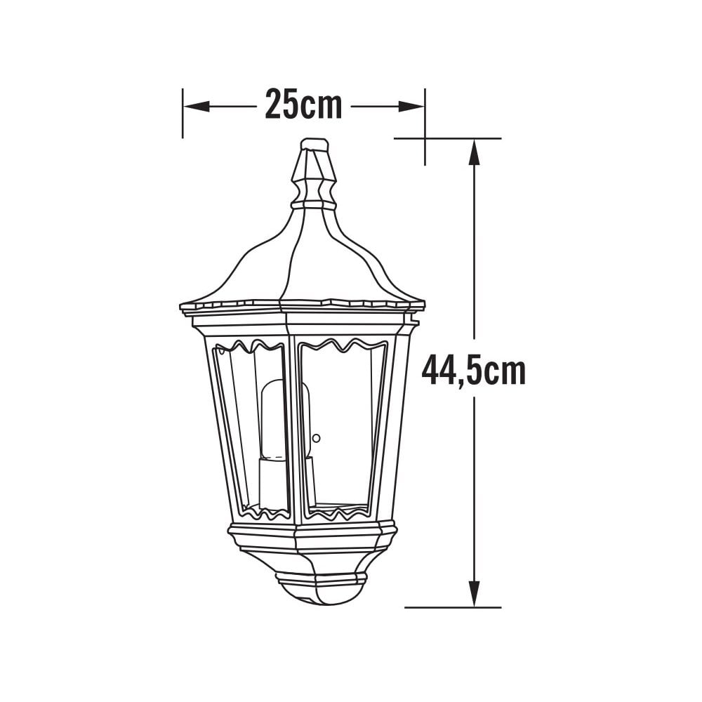 Konstsmide Firenze Flush Half Lantern - Green