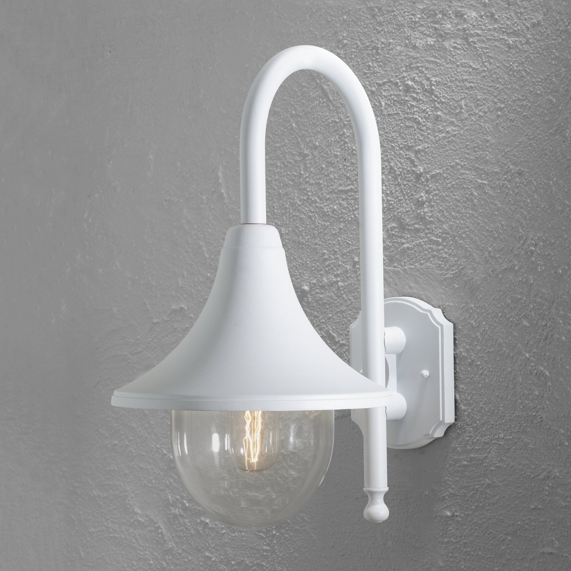 Konstsmide Bari Down Wall Light - Matt White