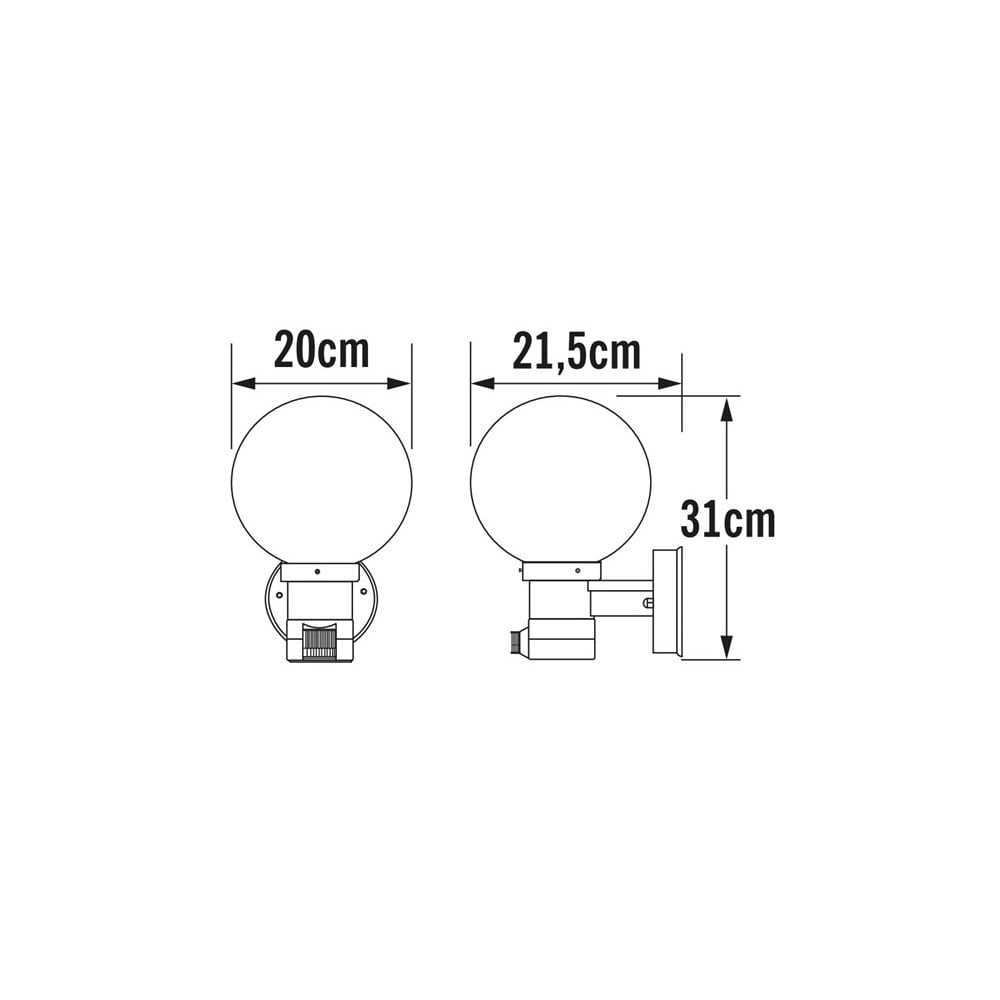 Konstsmide Nemi Up Wall Light with PIR - Matt Black