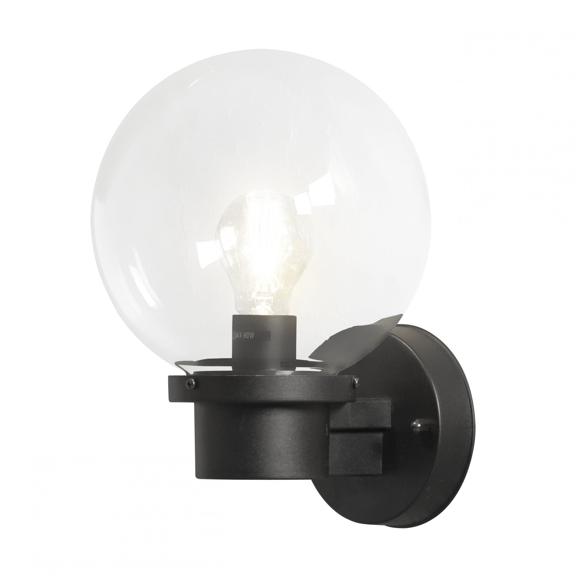 Konstsmide Nemi Up Wall Light with Dusk to Dawn Sensor - Matt Black