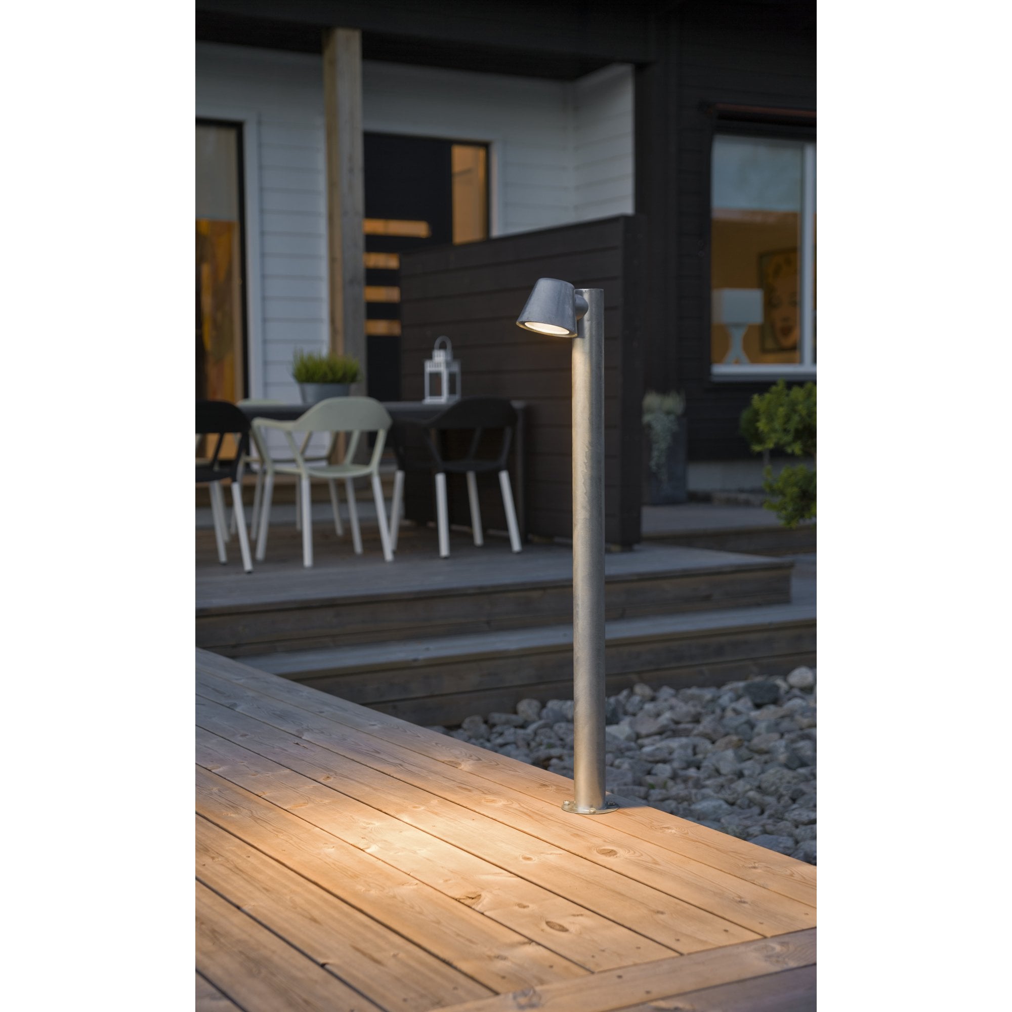 Konstsmide Trieste Short Post Light - Galvanized