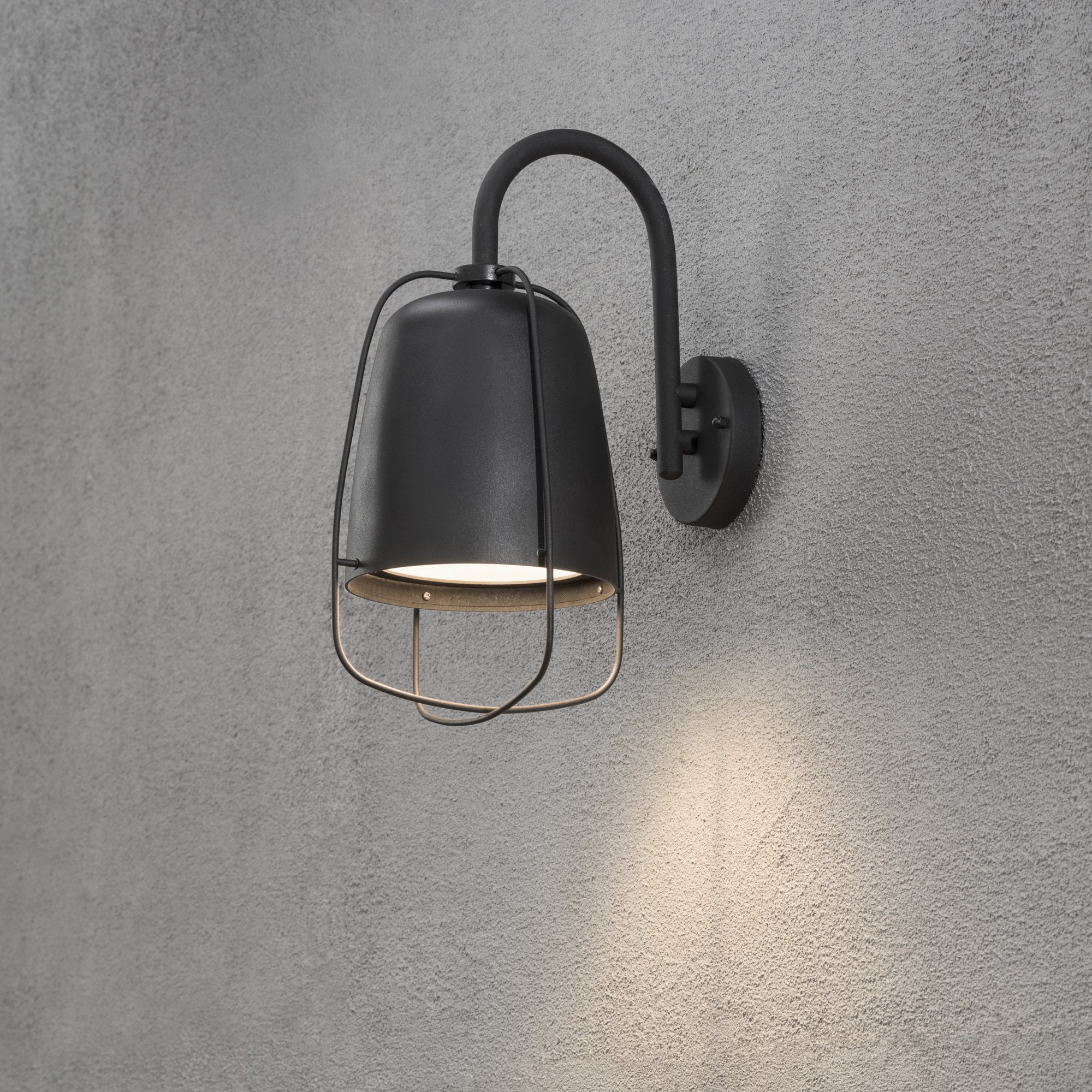Konstsmide Perugia Wall Light - Matt Black
