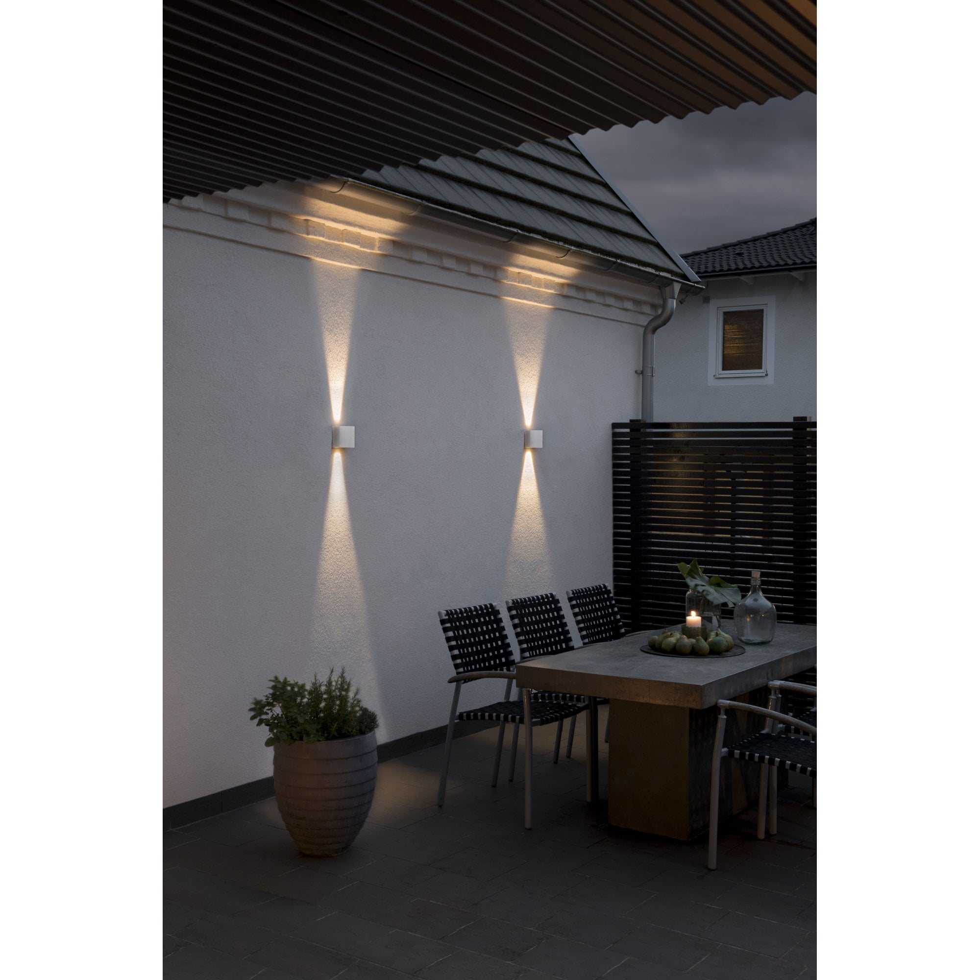 Konstsmide Chieri 11.5cm Oblong LED Wall Light - Matt White