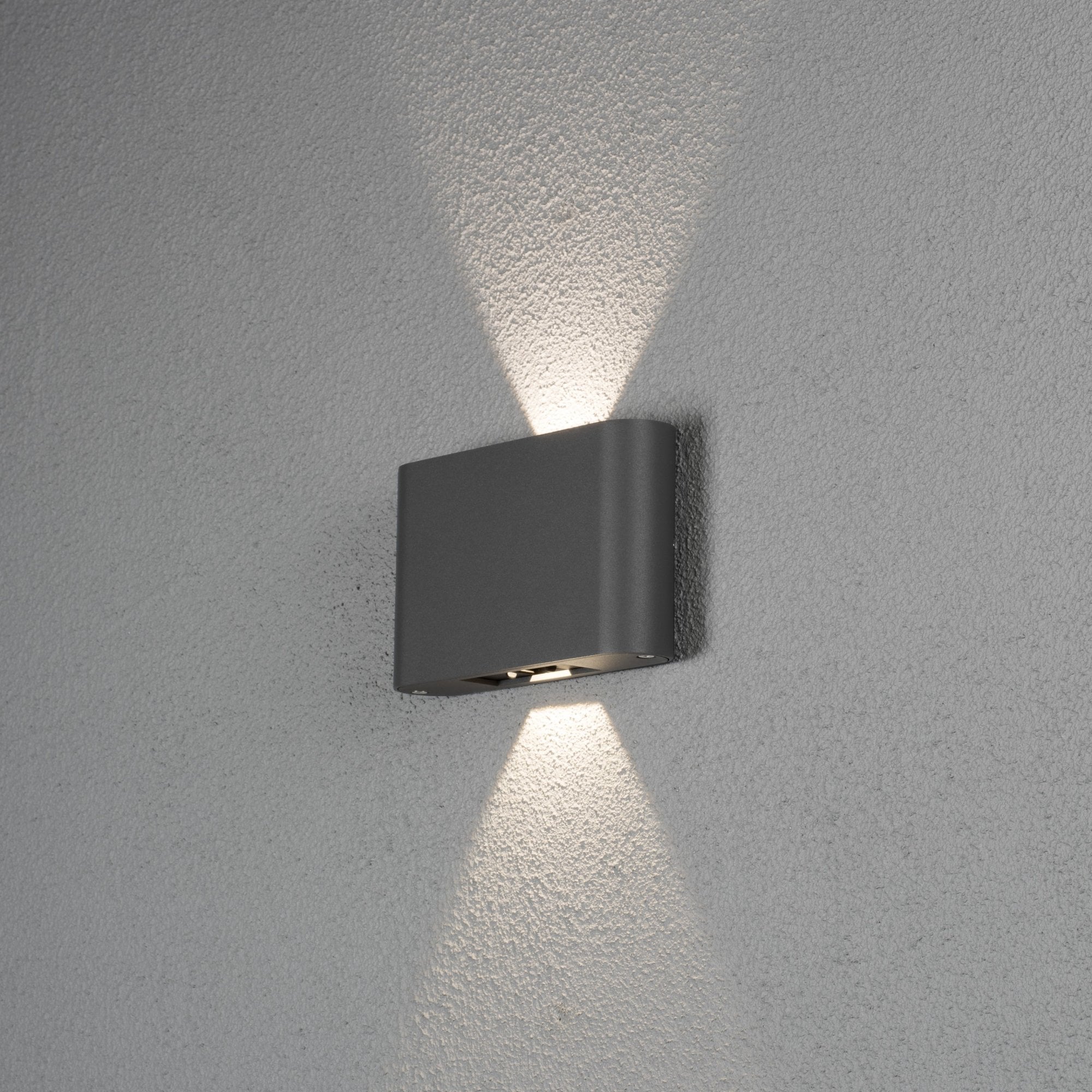 Konstsmide Chieri 11.5cm Oblong LED Wall Light - Anthracite