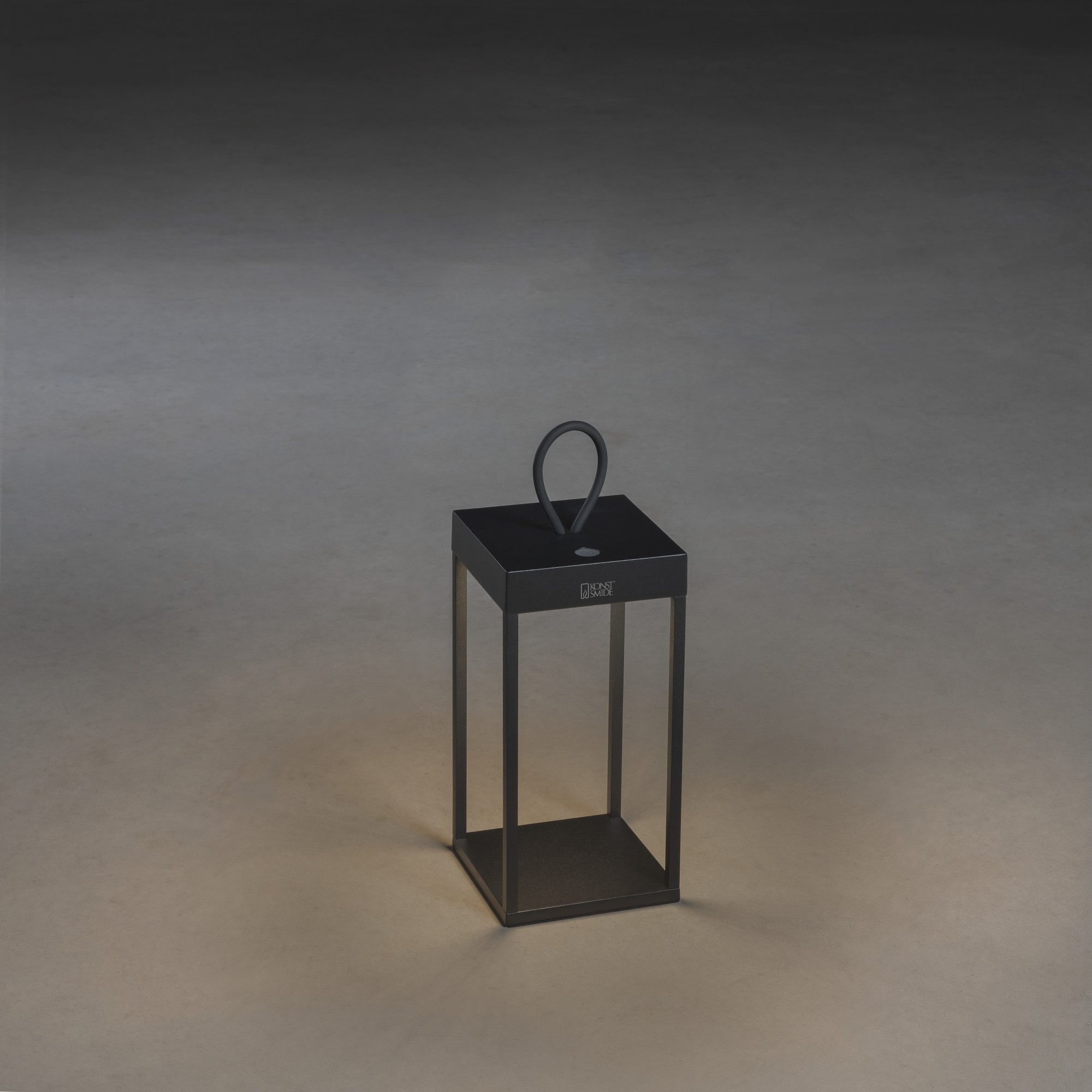 Konstsmide Ravello 30cm LED Lantern with USB - Matt Black