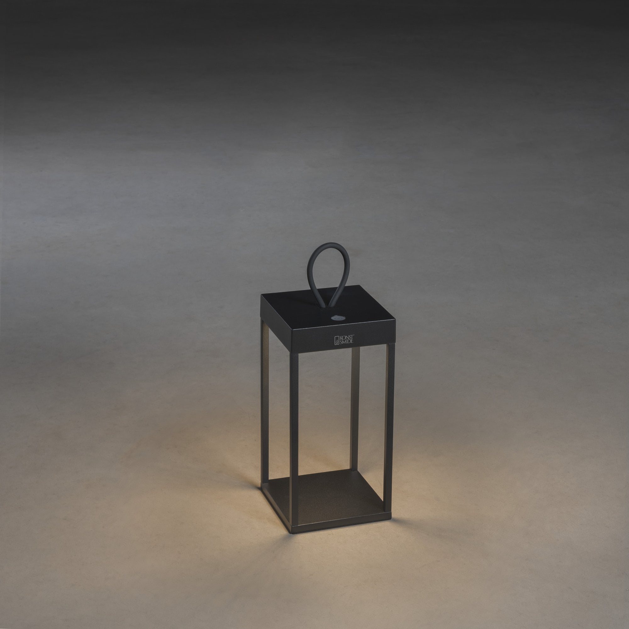 Konstsmide Ravello 30cm LED Lantern with USB - Matt Black