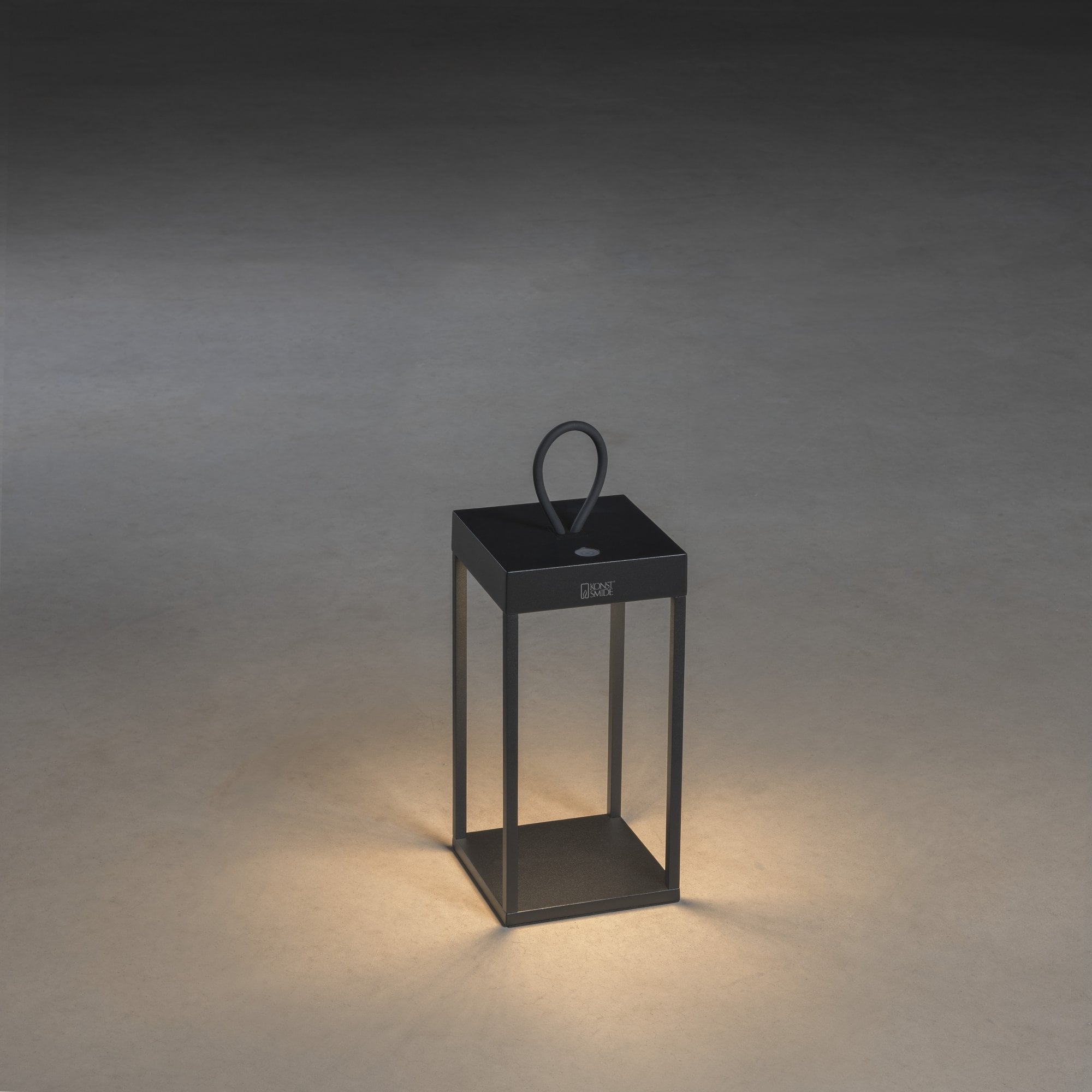 Konstsmide Ravello 30cm LED Lantern with USB - Matt Black